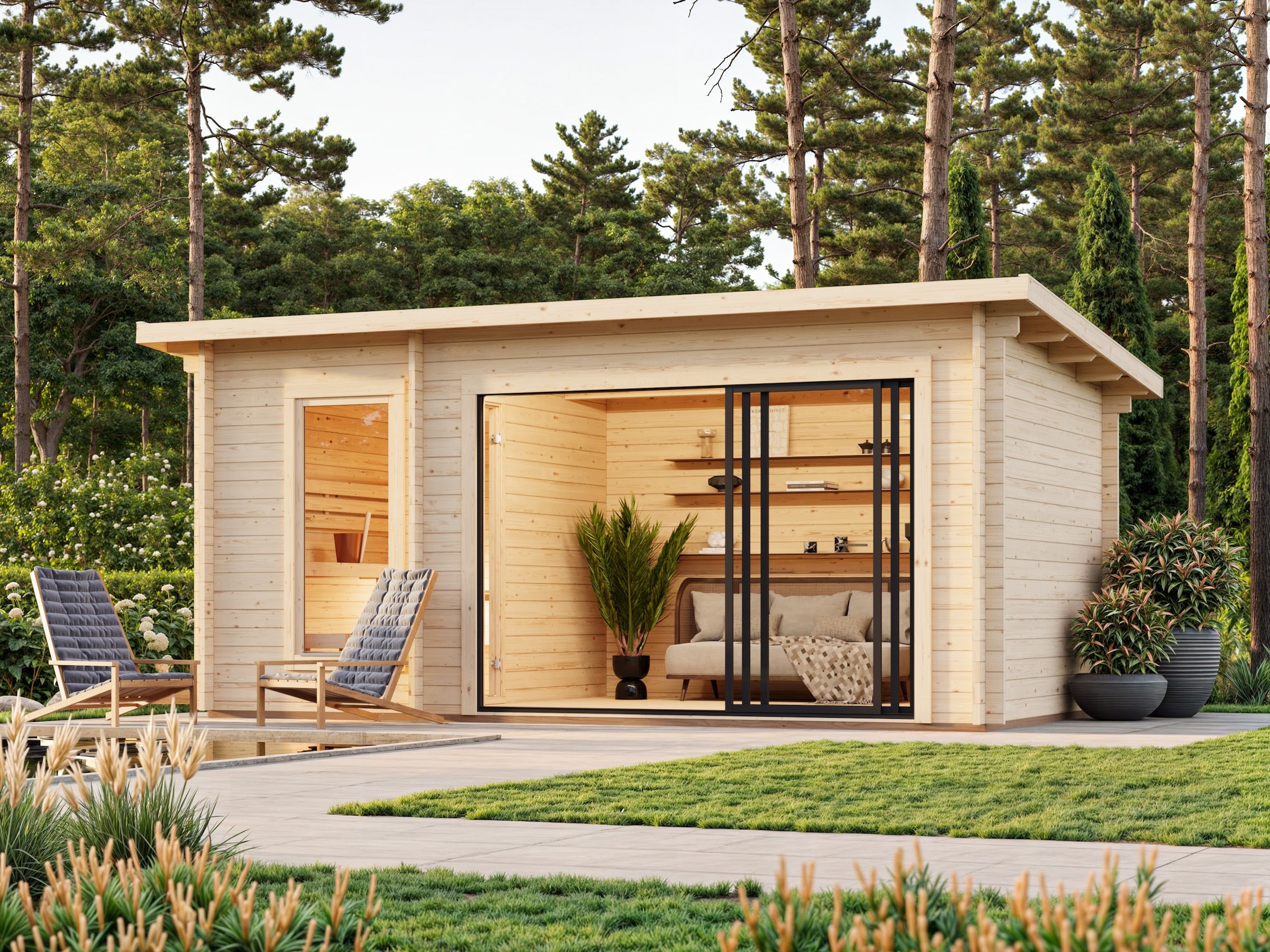 Palmako Sauna »Sanna 12,8 m² Slide«