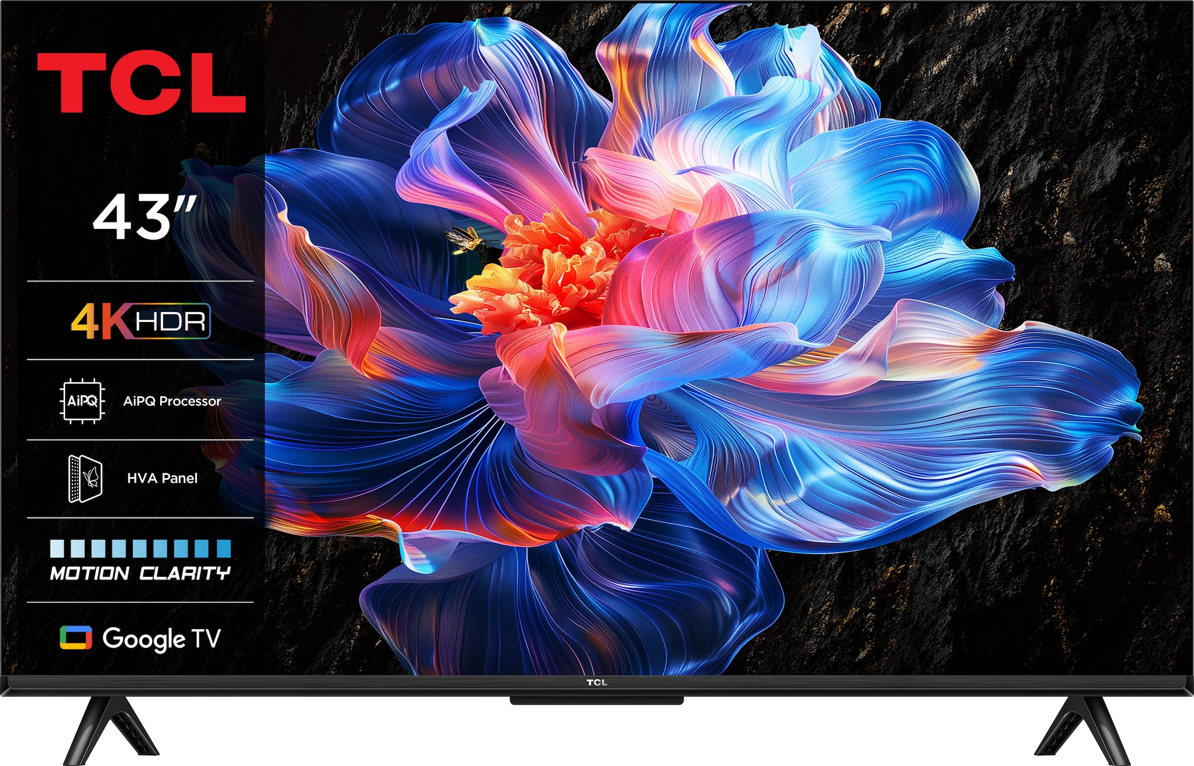 TCL LED-Fernseher »43V6CX1«, 4K Ultra HD, Google TV-Smart-TV, 4K HDR, Multi-HDR, Dolby Vision, Game Master, Smart TV, Apple TV, AiPQ