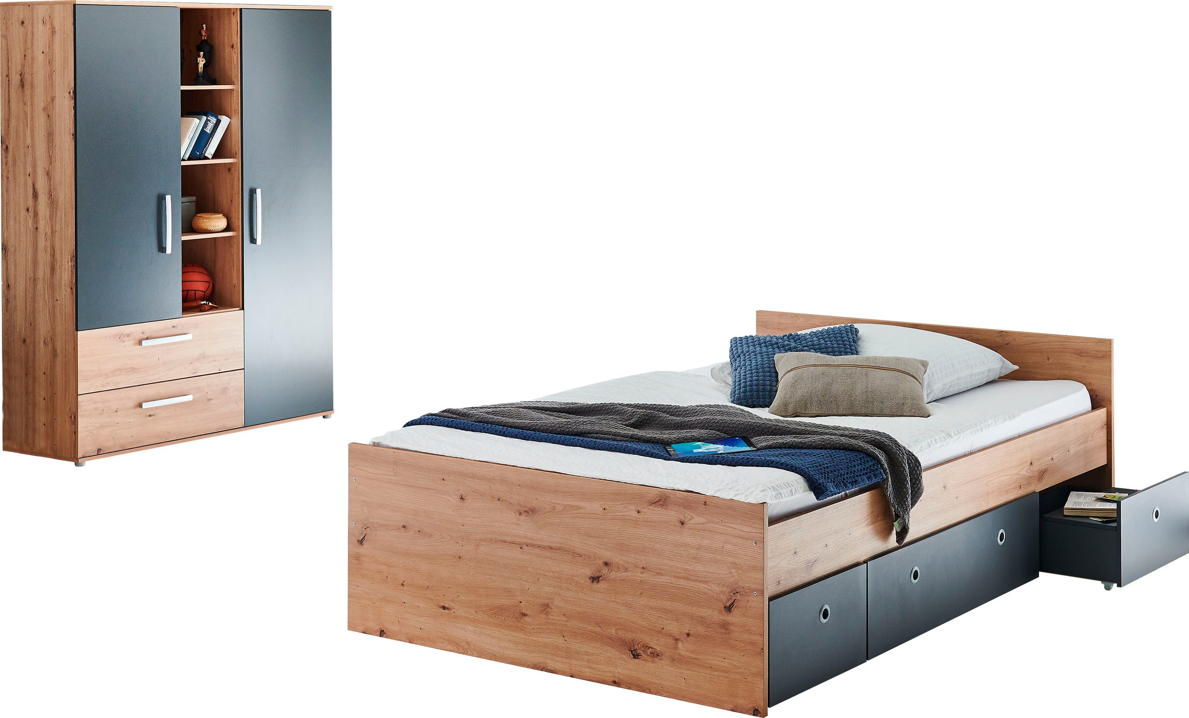 arthur berndt Jugendzimmer-Set "Alessio" Set, Bett und Kleiderschrank, 3 St günstig online kaufen