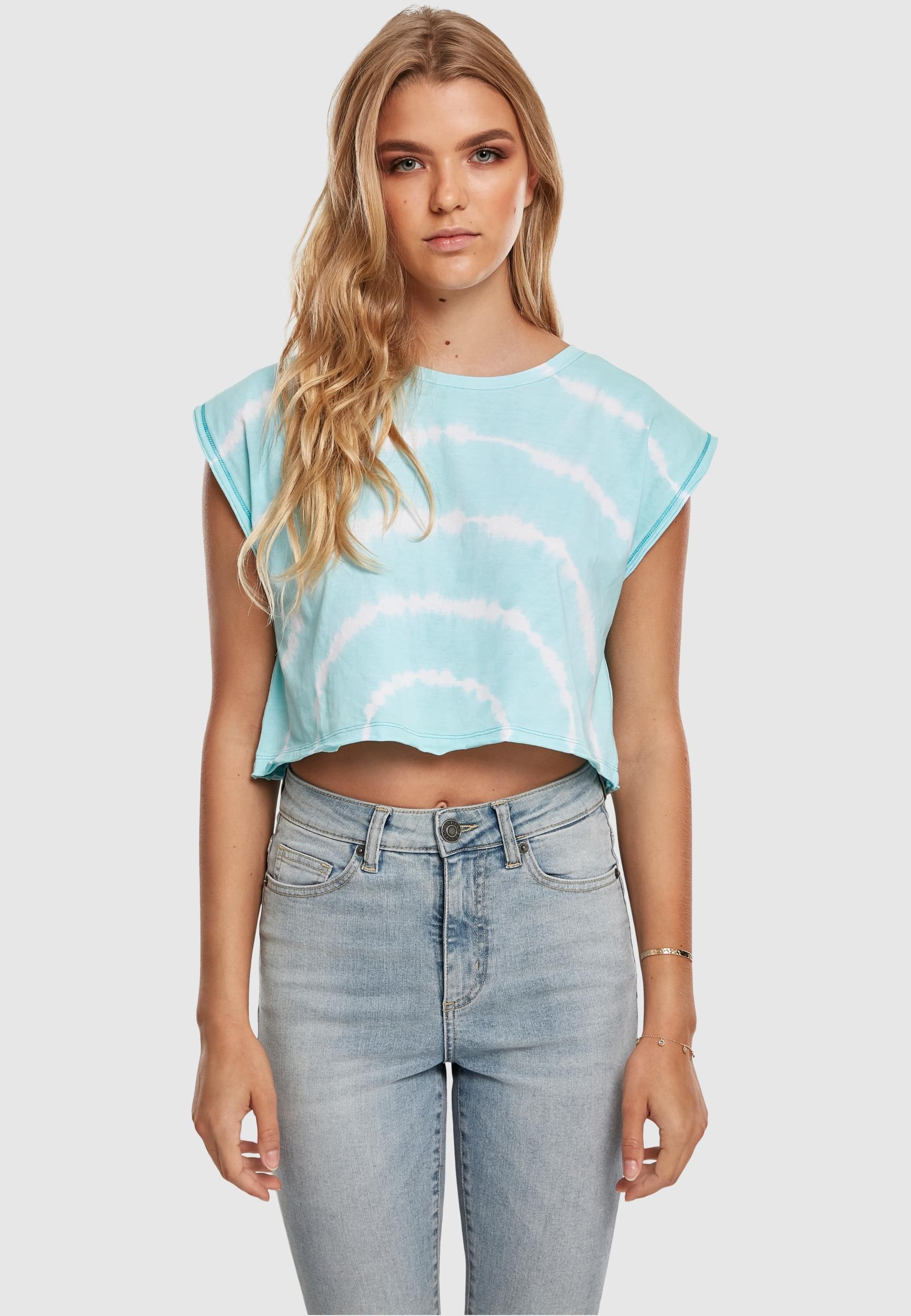 URBAN CLASSICS T-Shirt »Urban Classics Damen Ladies Short Tie Dye Tee«, (1 tlg.)