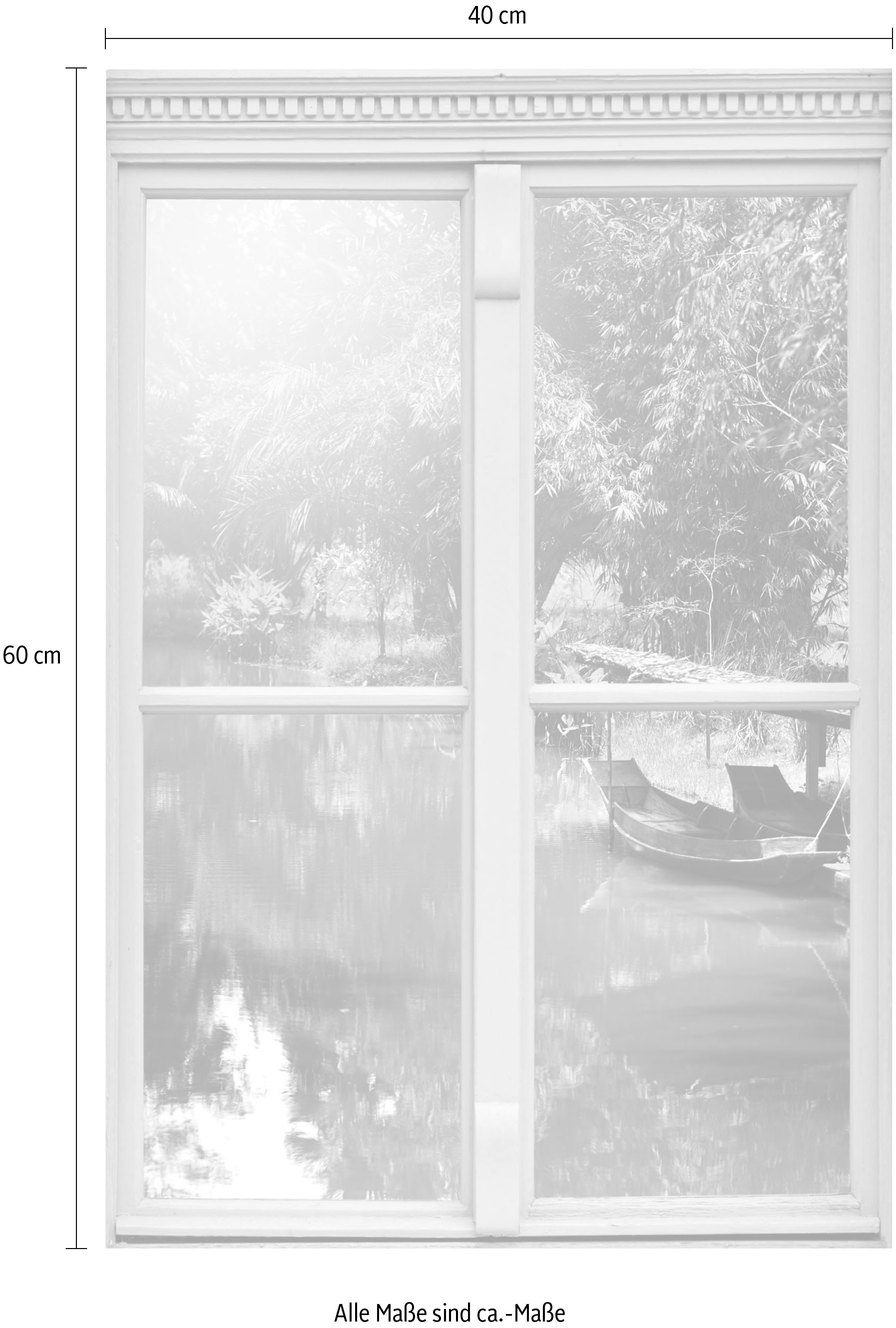 queence Wandsticker »Fluss«, Wandsticker, Wandbild, selbstklebend, 3D, Fenster