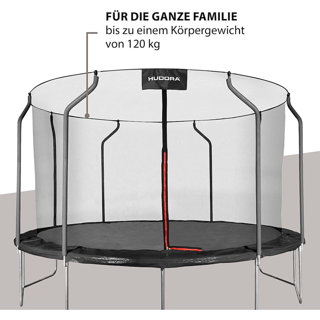 Hudora Gartentrampolin »First«, Ø 400 cm, 400 cm Durchmesser, inklusive Sicherheitsnetz