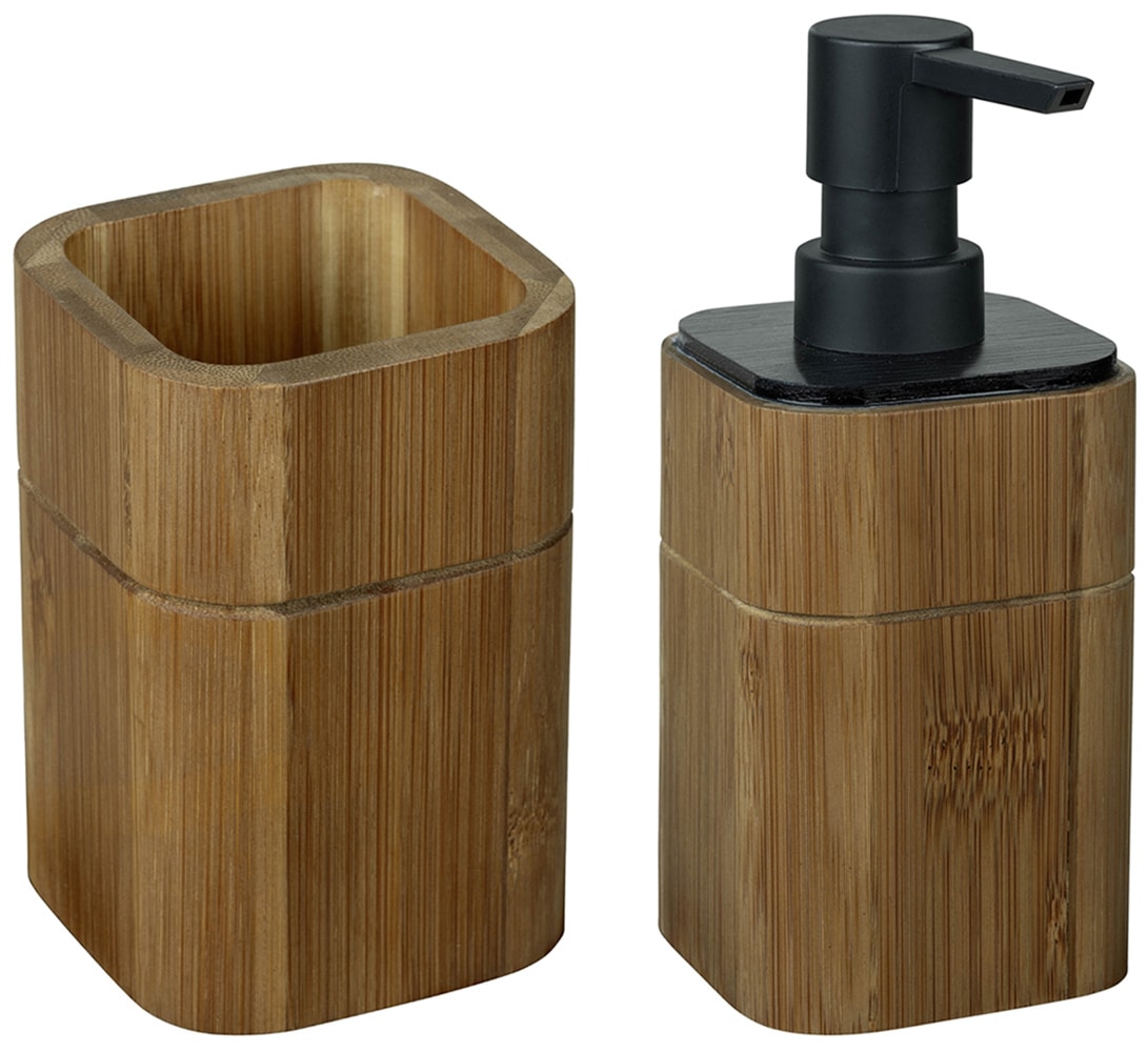 WENKO Badaccessoire-Set "Modell Serro" Seifenspender und Zahnbürstenhalter günstig online kaufen
