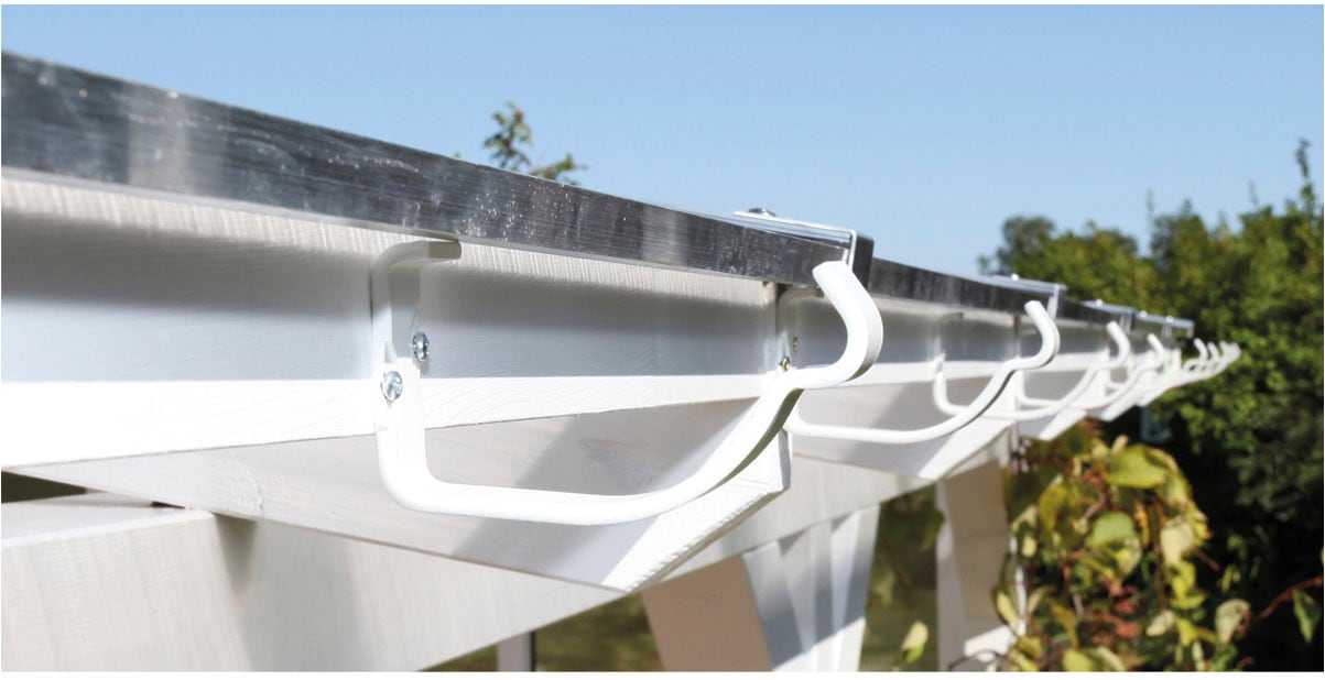 Skanholz Regenrinne 2 Stk. tlg. 812 cm, für Satteldach