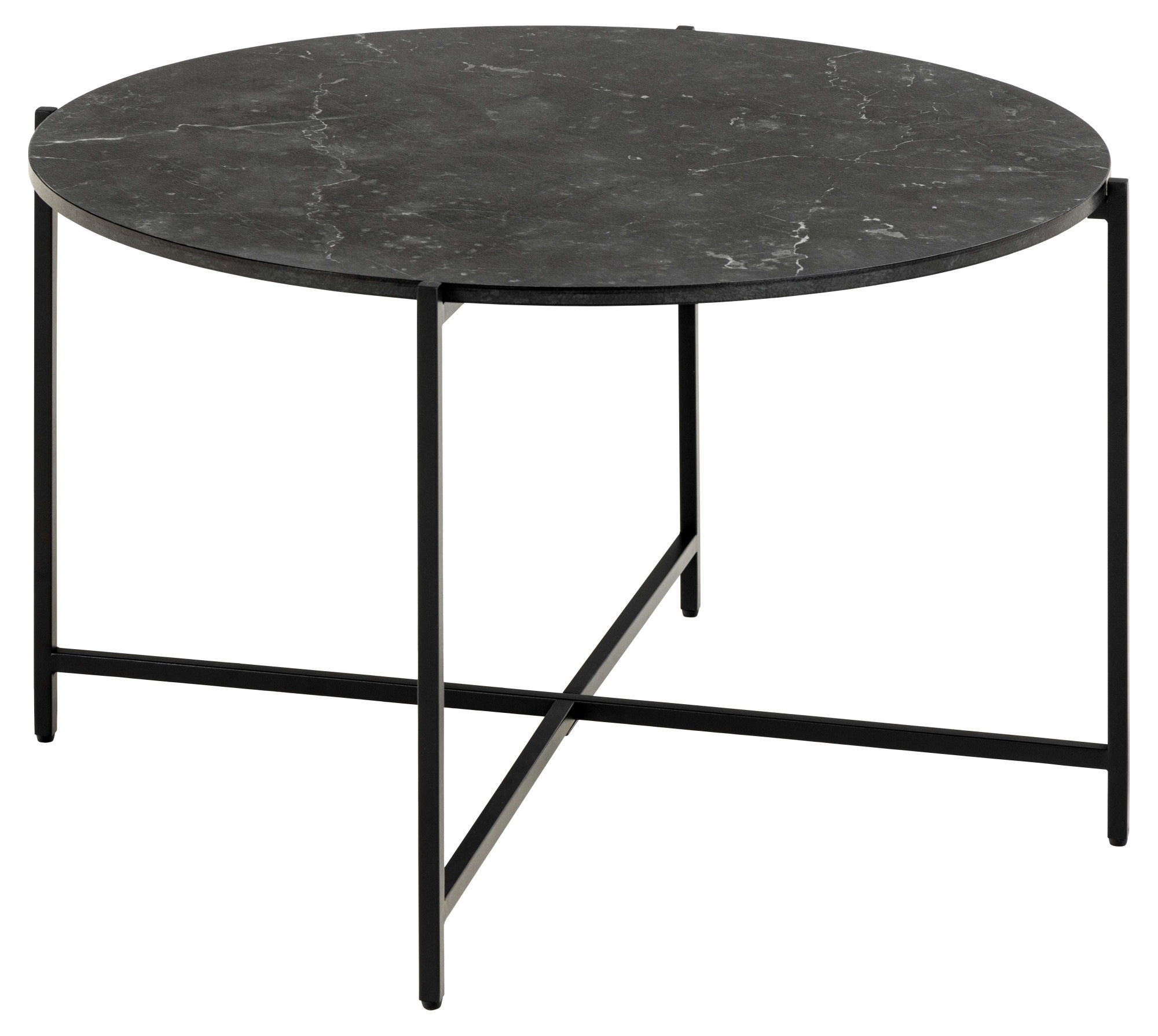 ACTONA GROUP Couchtisch »Lamoine«, Rund, Izmir matt schwarz, rau Melamin, Ø70x42 cm