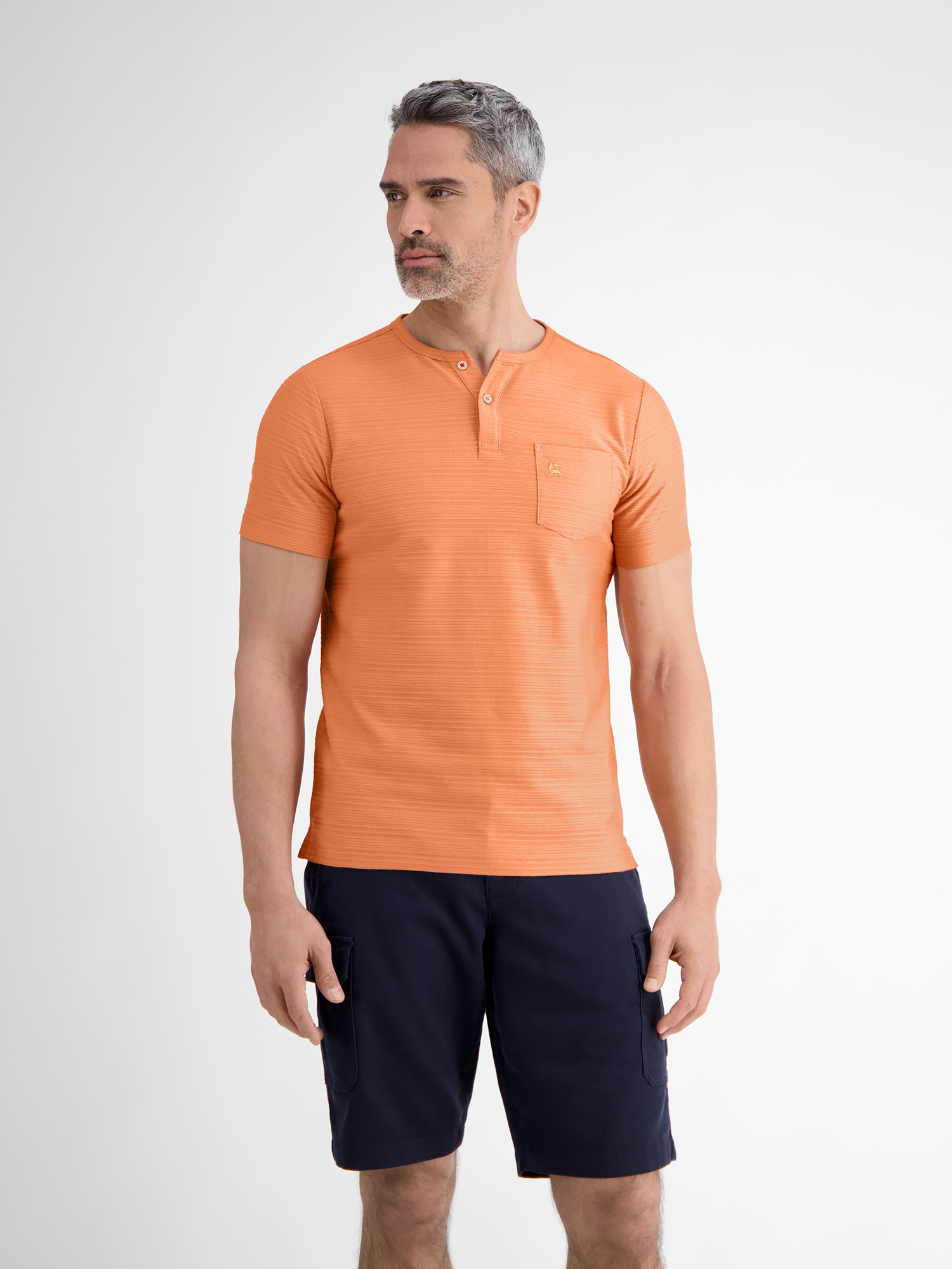 LERROS Henleyshirt »LERROS Serafino-Shirt, sommerlich-tonal gestreift«