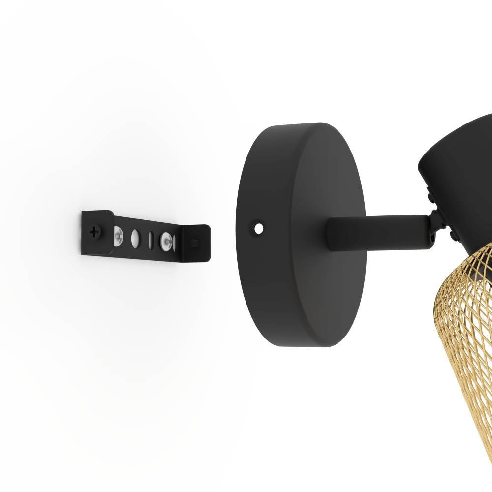 EGLO Deckenspot »COSLADA Wandstrahler, Stahl, E27, Wohnzimmerlampe, Flurlampe, Lampe« E27 1 Stk. Spot, L13 x H20 x AL17 cm, schwarz, 1X40W exkl.