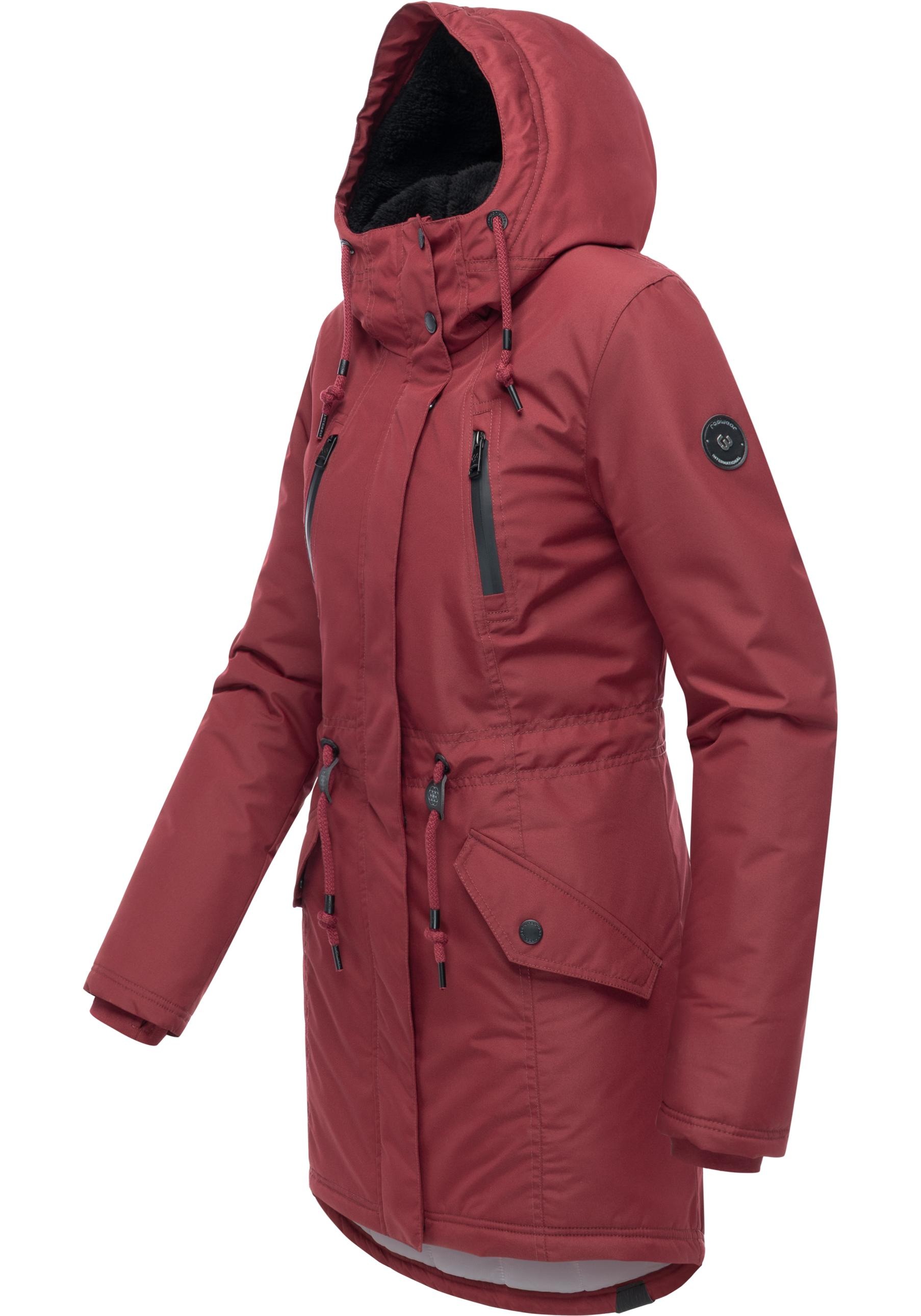 Ragwear Wintermantel "Elsien" wasserdichter Winterparka mit Teddyfell-Futte günstig online kaufen