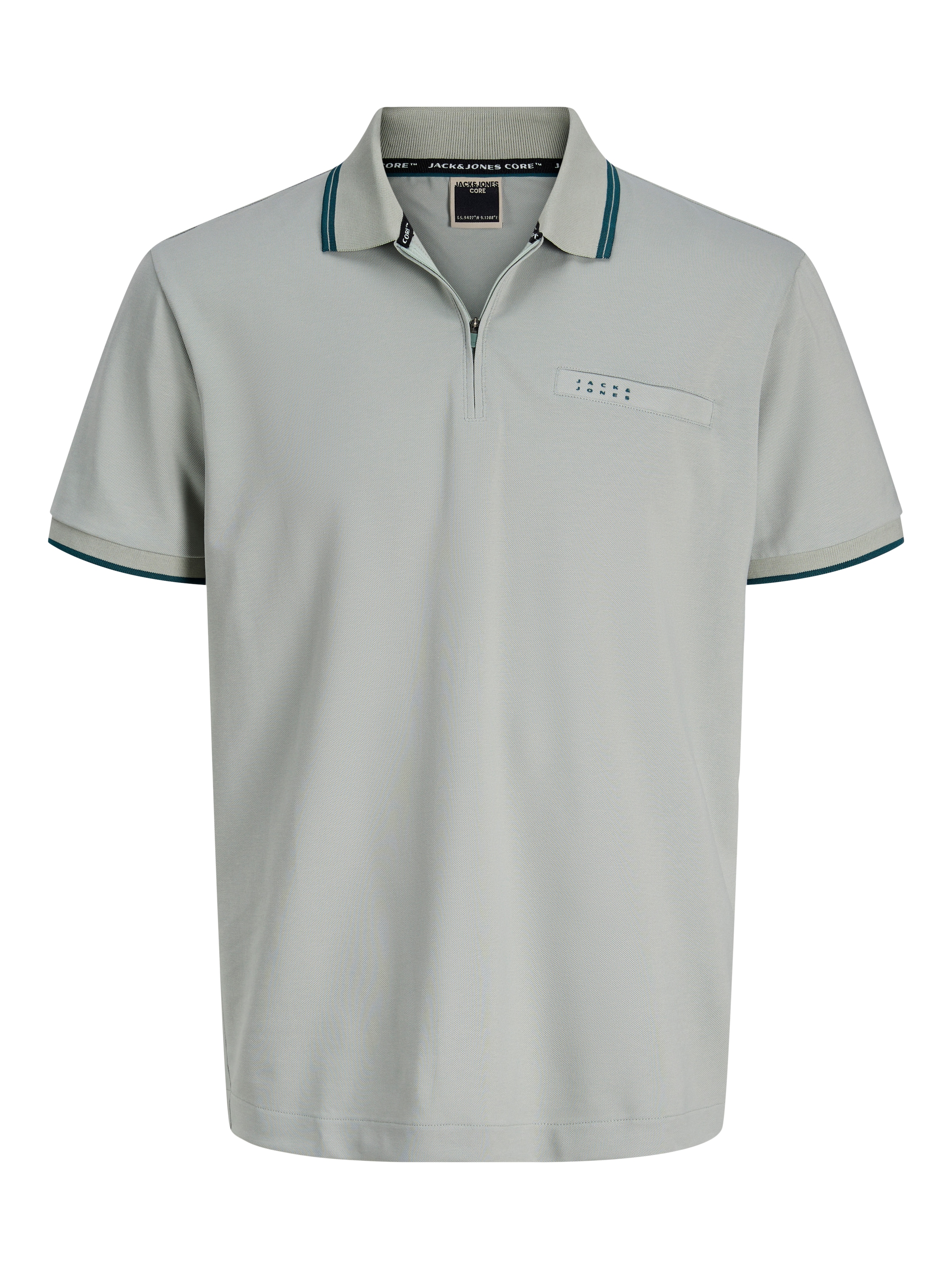 Jack & Jones Poloshirt »JCOFUSION BRANDING POLO ZIP SS« mit Brusttasche