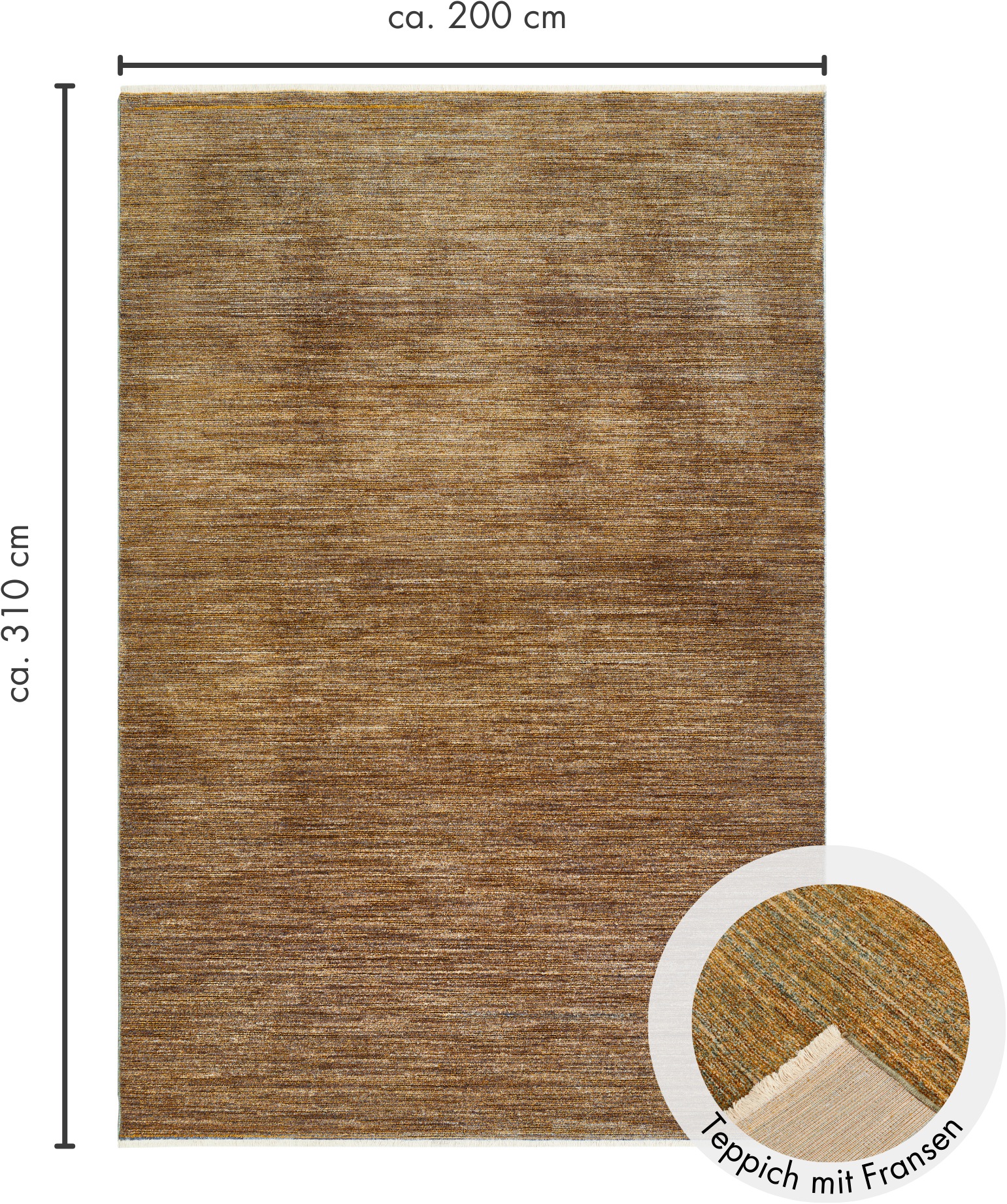LUXOR living Teppich »Rocco«, rechteckig, 11 mm Höhe, Vintage-Look, verschiedene Designs, mit Fransen, Wohnzimmer