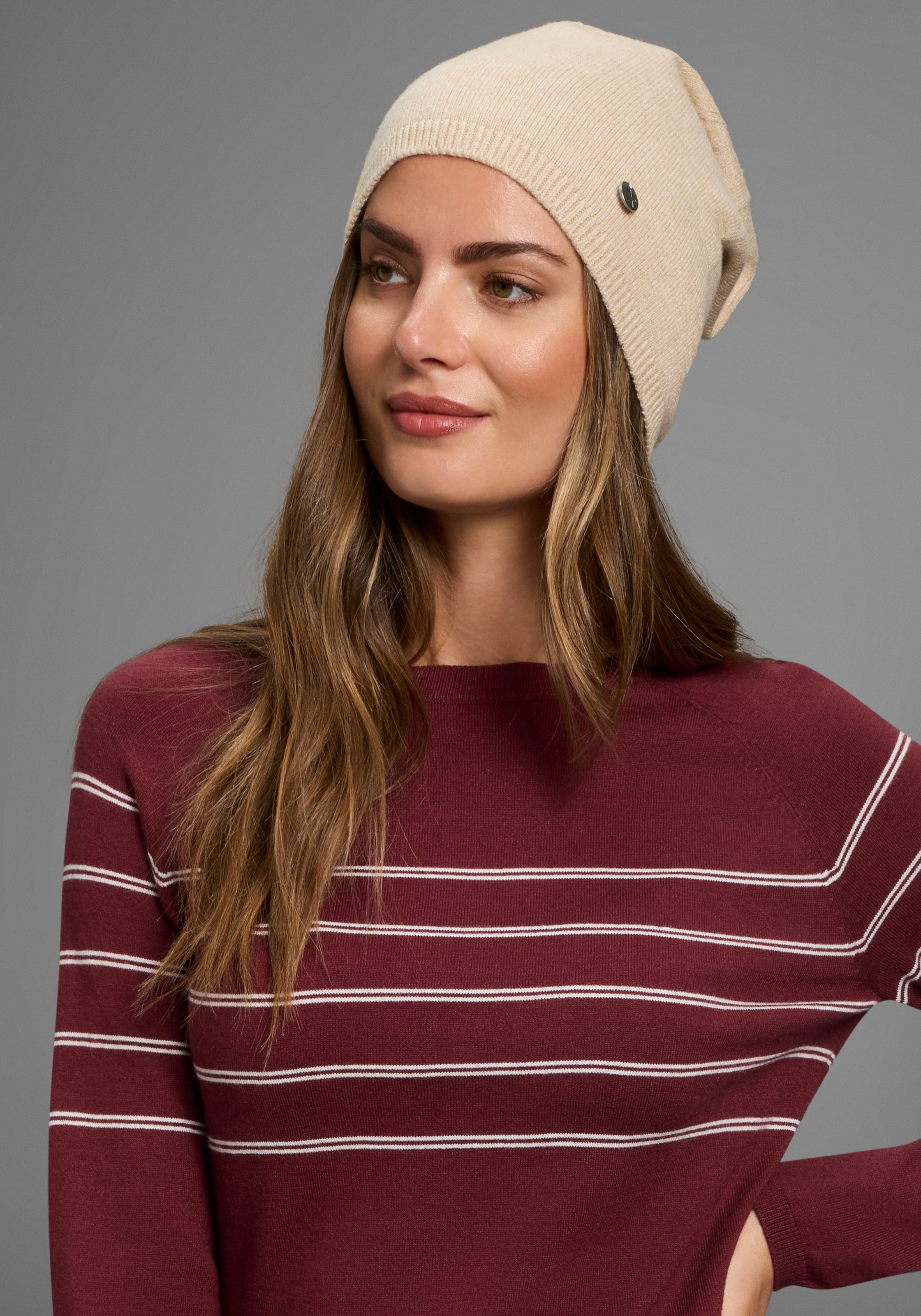 Laura Scott Beanie mit modischen Rippenabschlüssen - NEW günstig online kaufen