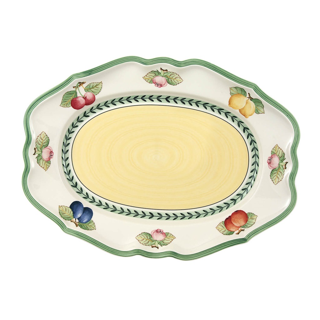 VILLEROY & BOCH Servierplatte "Platte French Garden Fleurence bunt", B/H/L: 36,7cm, bunt, Servierplatten