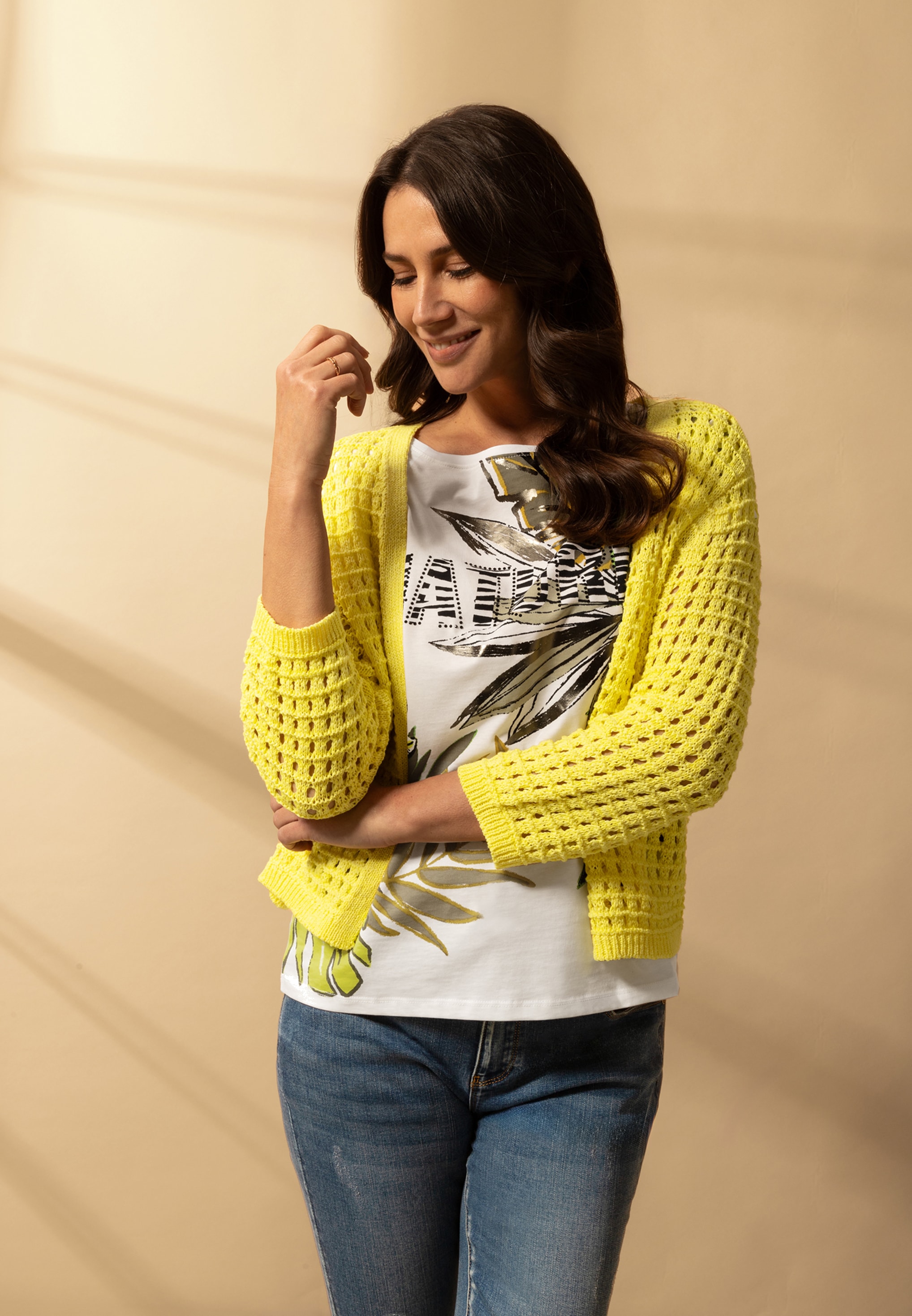 Betty Barclay Kurzarmshirt »Damen mit Ärmelaufschlag« 1 Stk. Glitzersteine