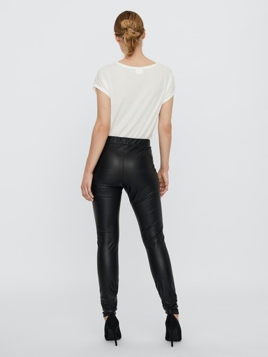 Vero Moda Lederimitathose "VMGANA MR PL LEGGING" günstig online kaufen