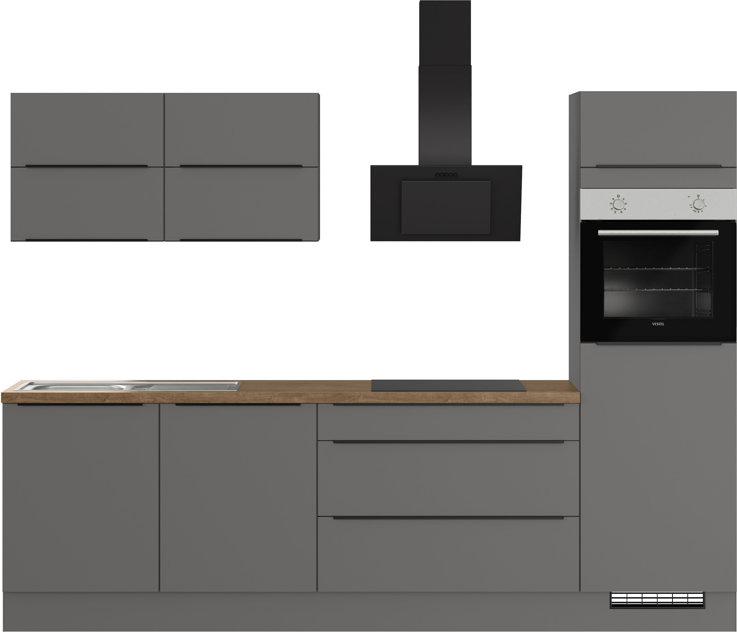 IMPULS KÜCHEN Küchenzeile ""Toledo", Ausrichtung wählbar, Schubkästen mit S günstig online kaufen