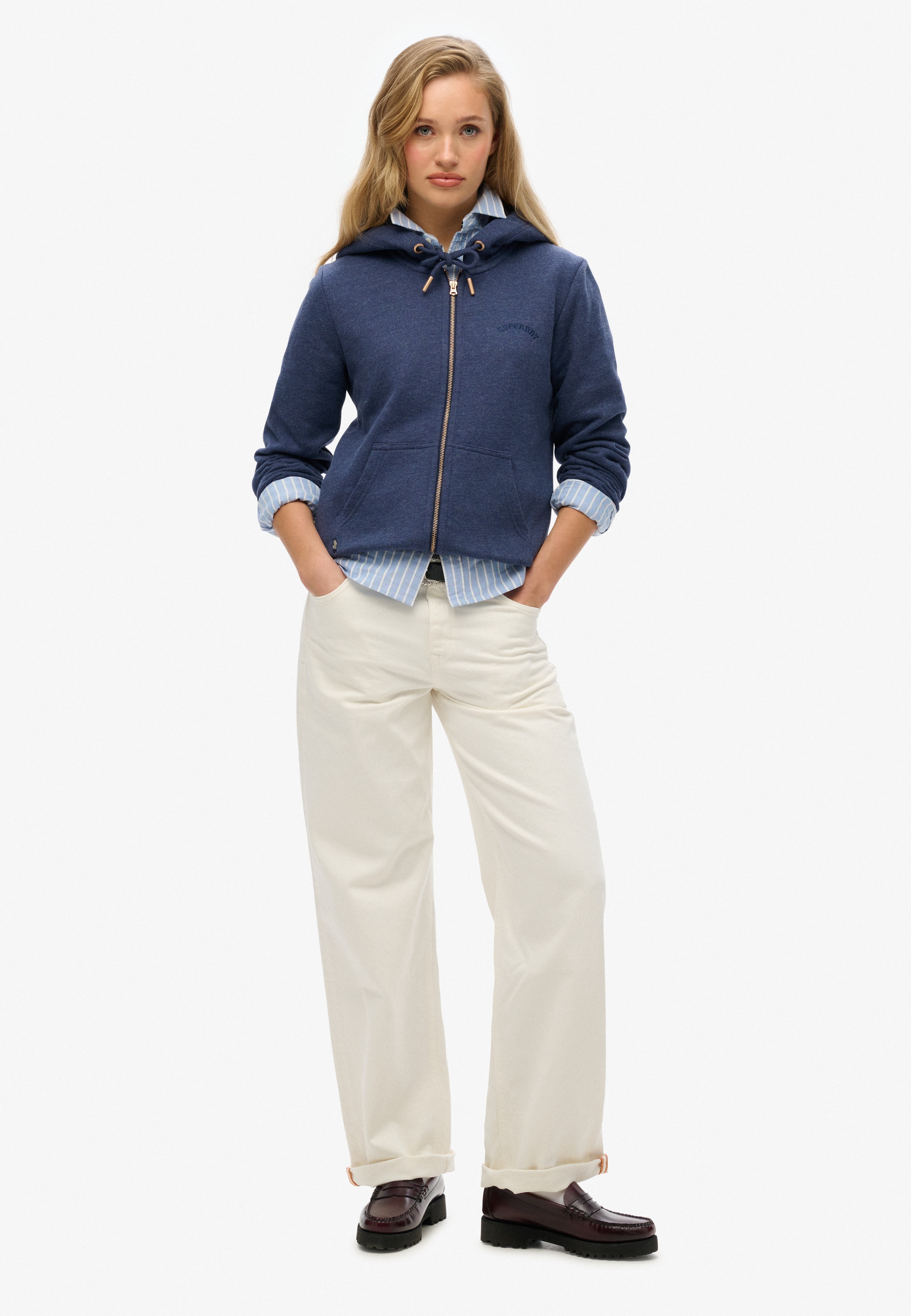 Superdry Kapuzensweatjacke »ESSENTIAL LOGO ZIPHOOD HB«