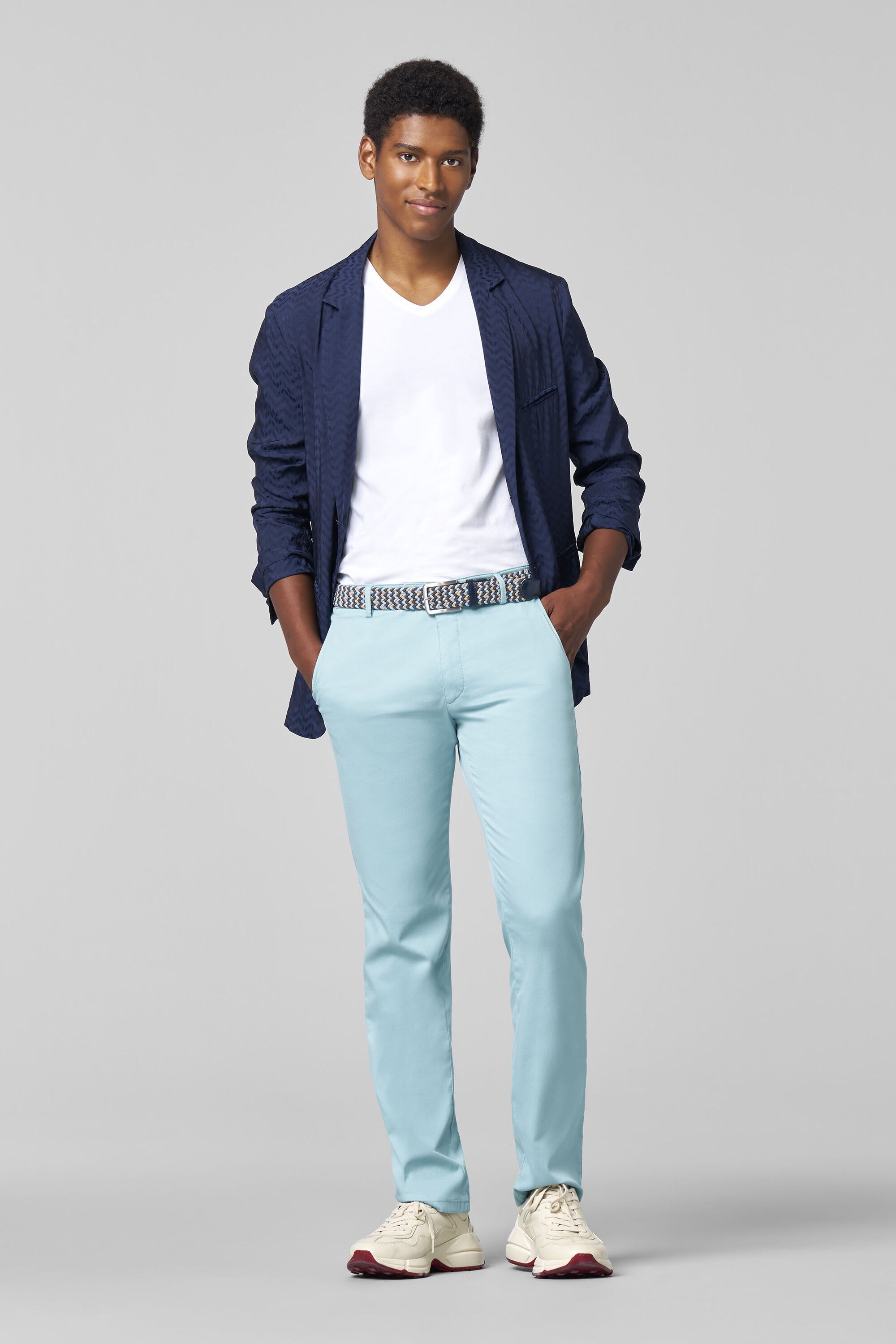 MEYER ROMA Art.1-5070 Herren Chinos Blau 3