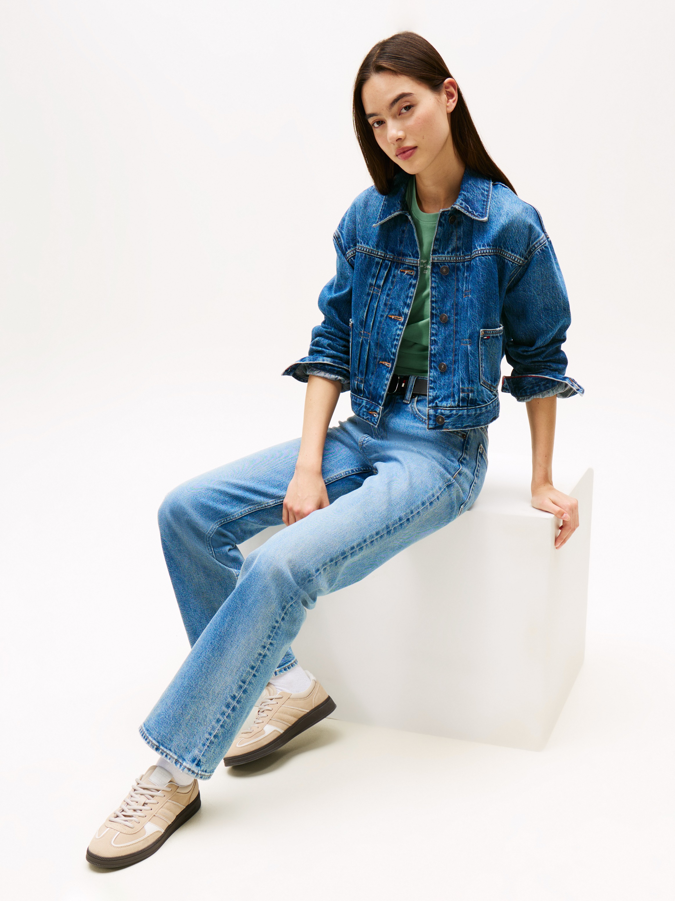 Tommy Jeans Plateausneaker »THE GREENWICH EDGE«, Freizeitschuh, Halbschuh, Schnürer mit Kontrast-Details
