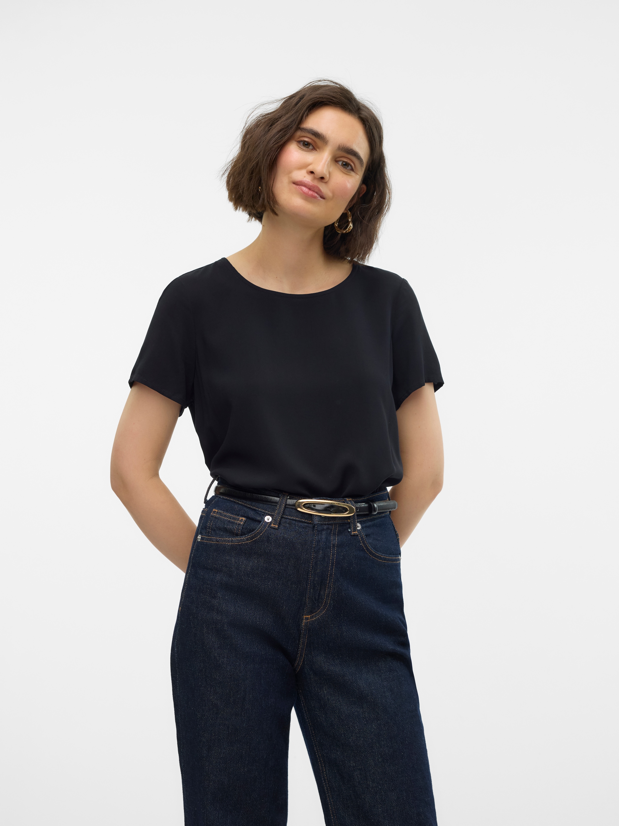 Vero Moda Kurzarmshirt »VMEASY JOY S/S TOP WVN GA«