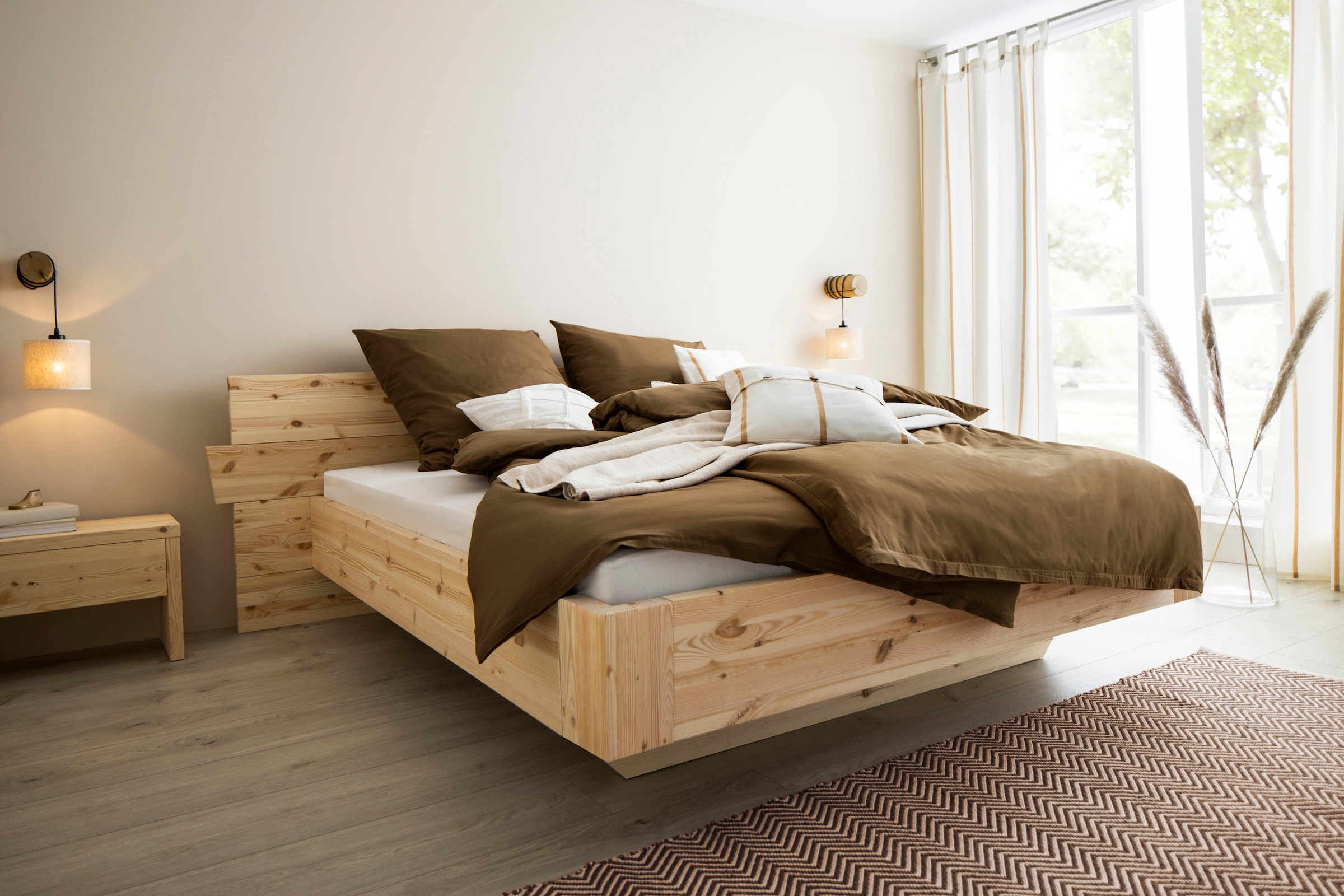 OTTO products Bettwäsche »Neele, GOTS zertifizierte Bettwäsche, in der Qualität Renforcé, atmungsaktiv, Flächengewicht 115 g/m², hergestellt aus 100% Bio-Baumwolle, Bett- und Kopfkissenbezug mit Reißverschluss, in uni Design«, (2 tlg.)