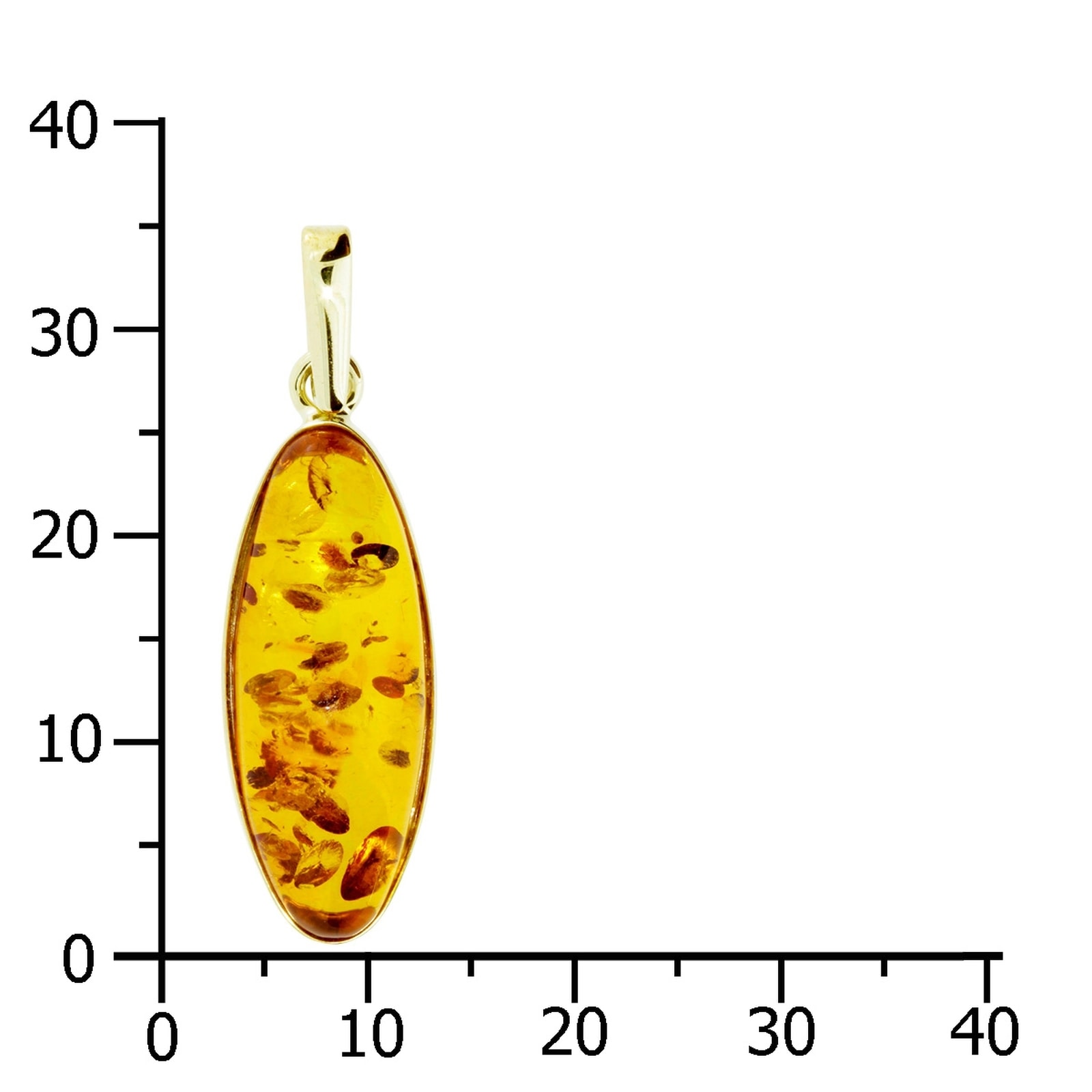 OSTSEE-SCHMUCK Kettenanhänger »- Classic 26x10 - Gold 333/000 - Bernstein«