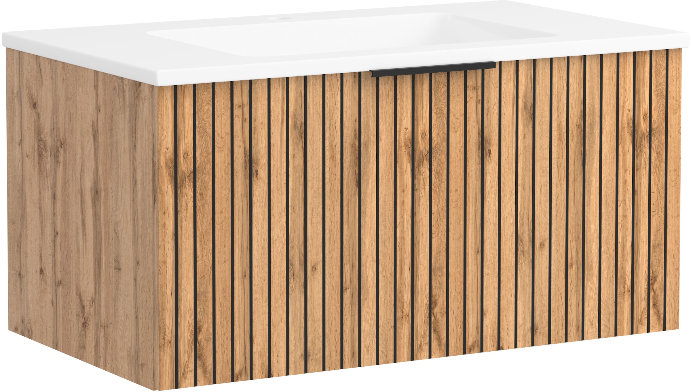 welltime Badmöbel-Set »Welltime, Carlton Waschtisch-Set, 80 oder 120 cm, gestreift« 2 Stk. tlg.