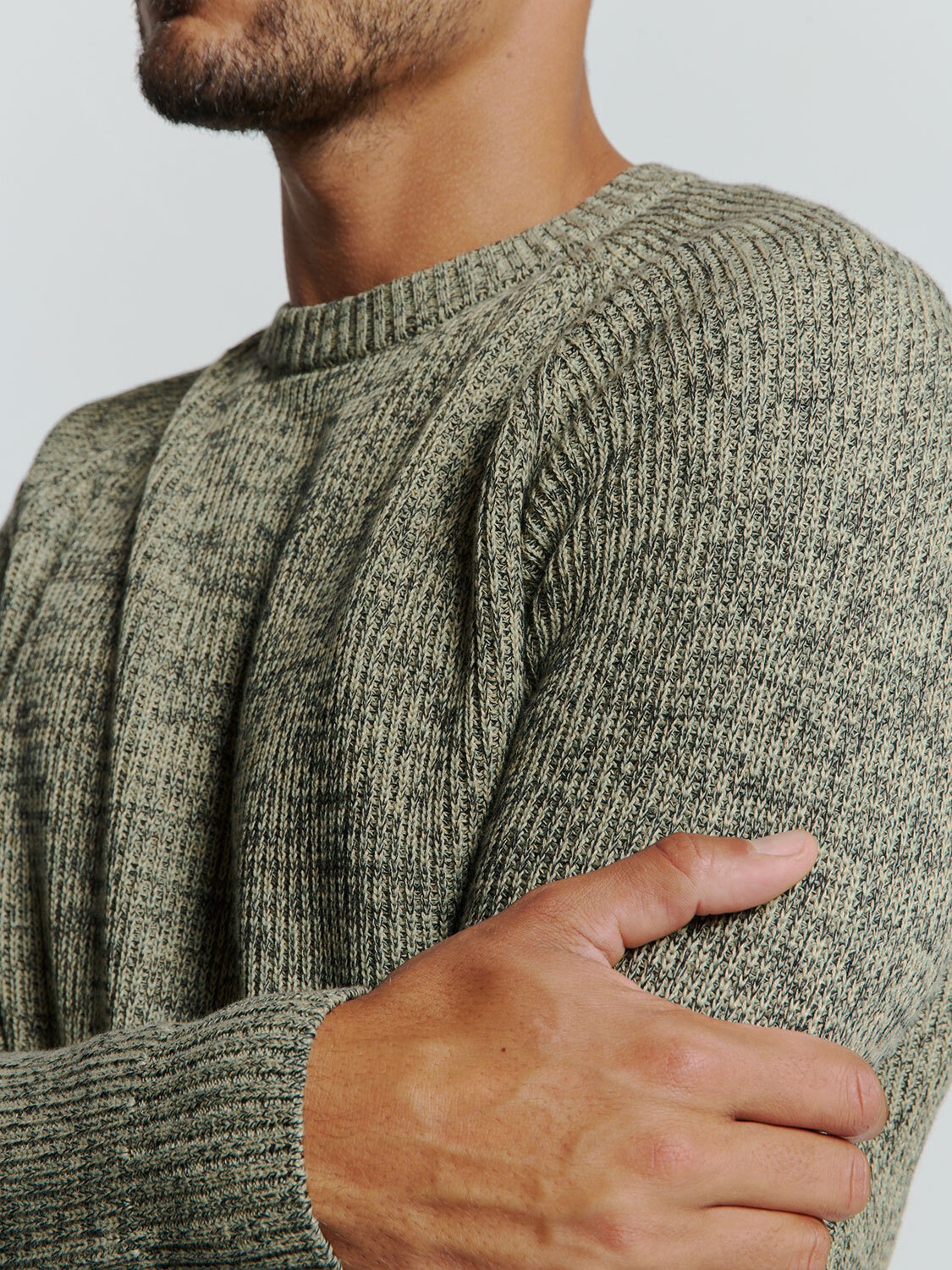 NO EXCESS Rundhalspullover »No Excess Farbiger Rippenpullover«
