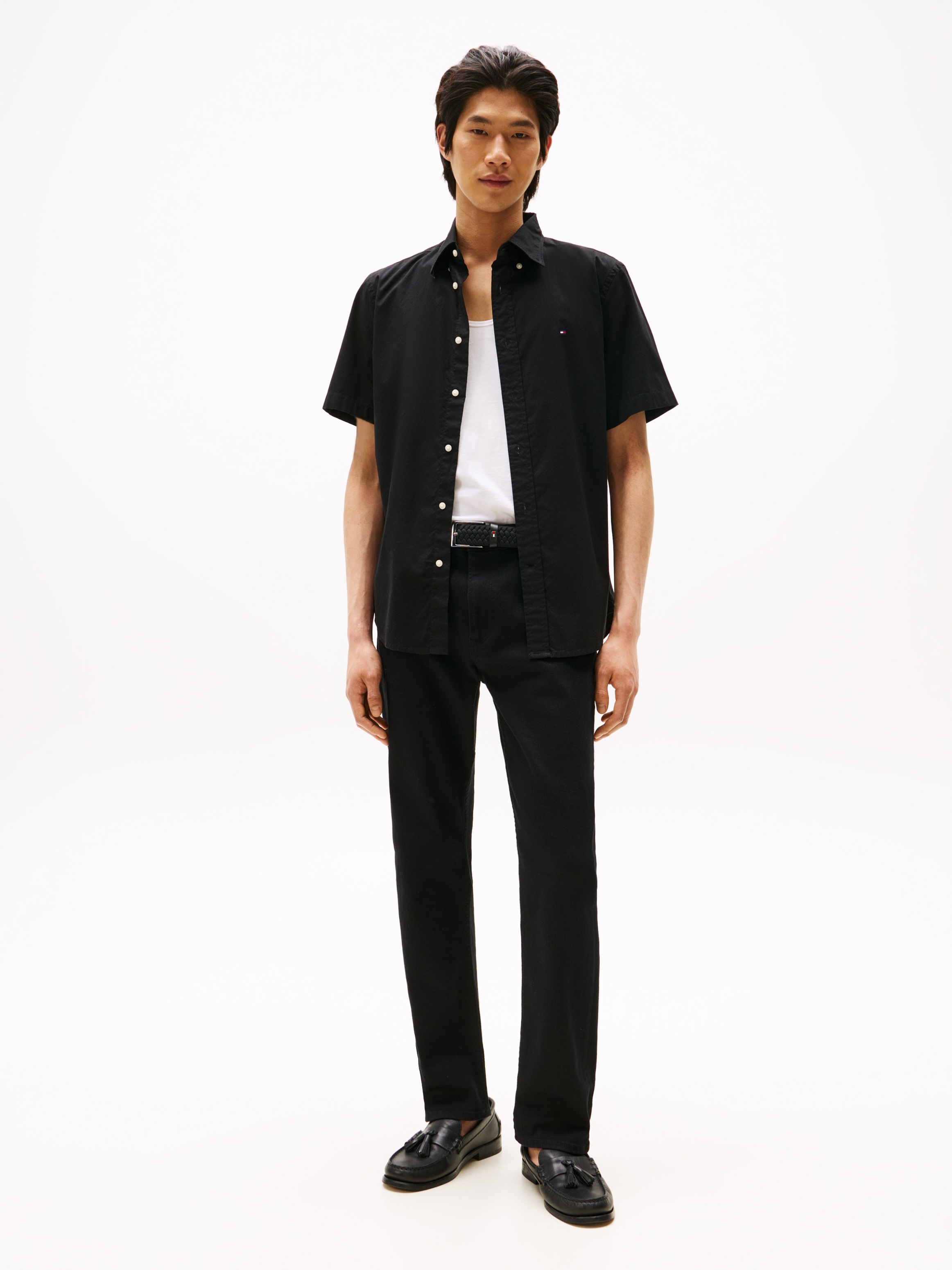 Tommy Hilfiger Kurzarmhemd »FLEX POPLIN SOLID S/S SHIRT«