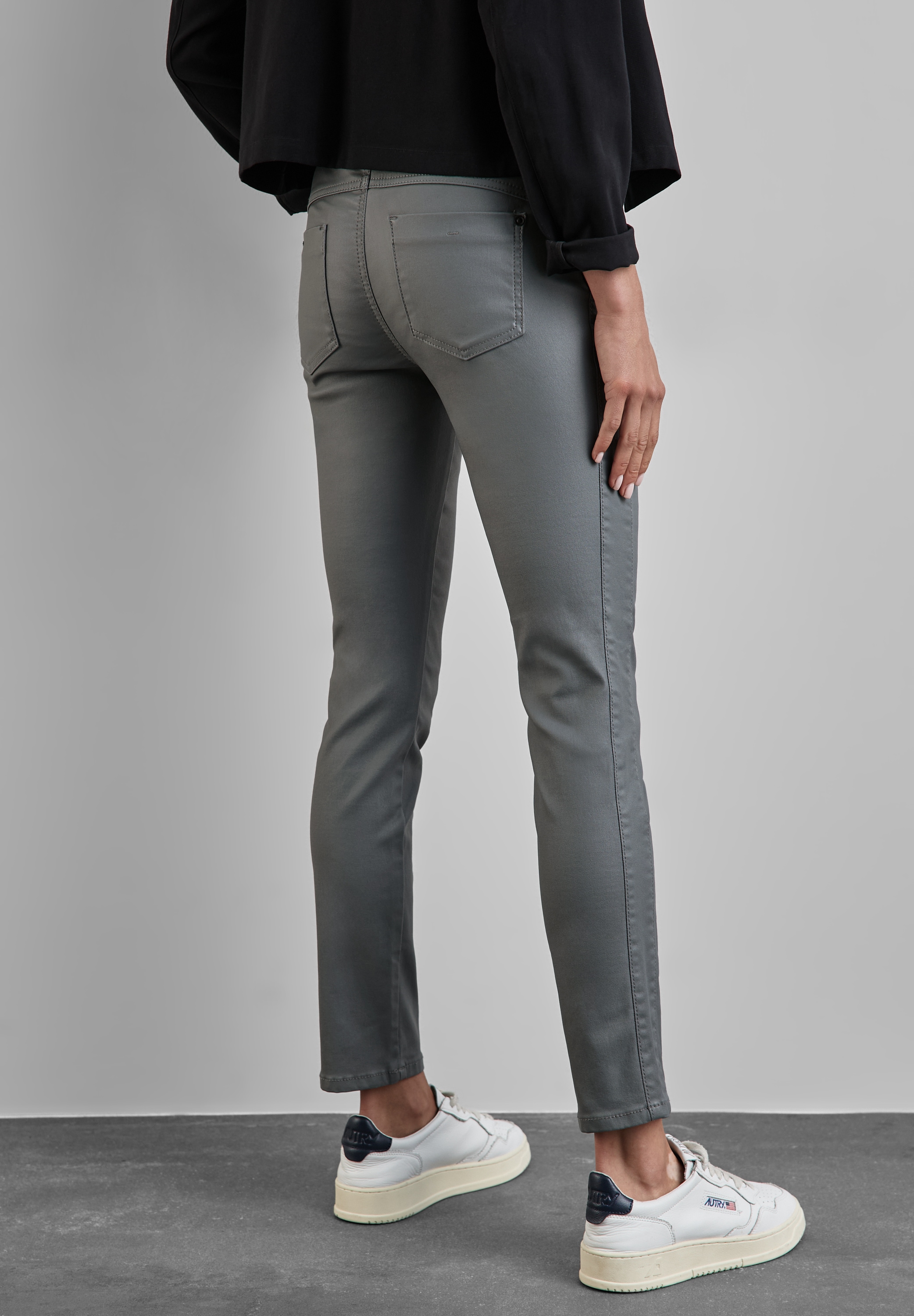 STREET ONE Lederimitathose, Middle Waist