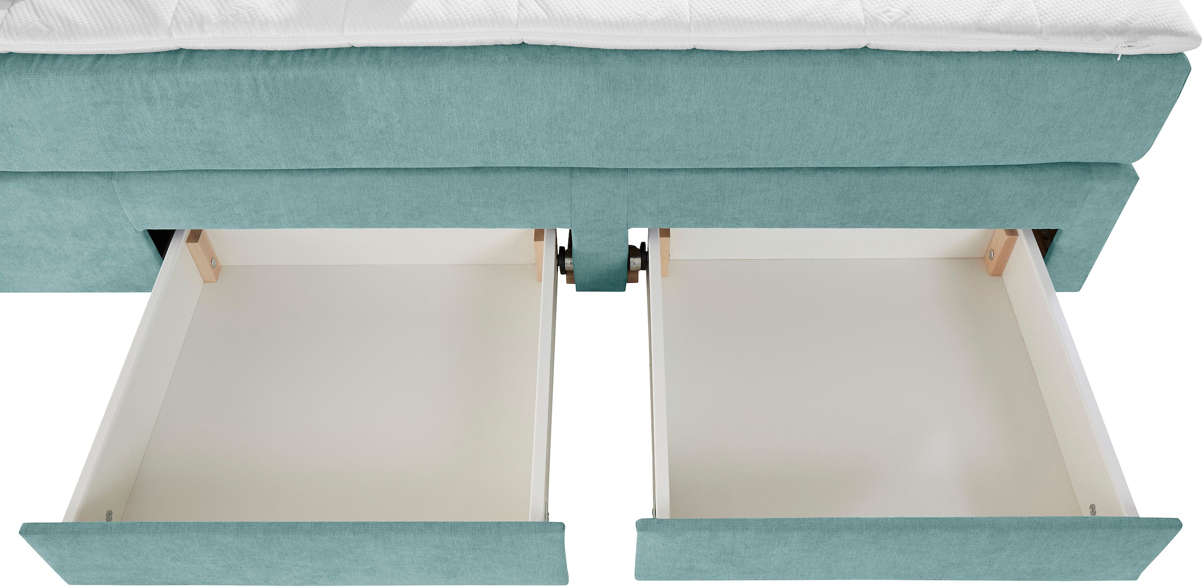 INOSIGN Boxbett »Luan«, Schubkästen, LED-Beleuchtung und Topper, in Breite 120 cm und 180 cm