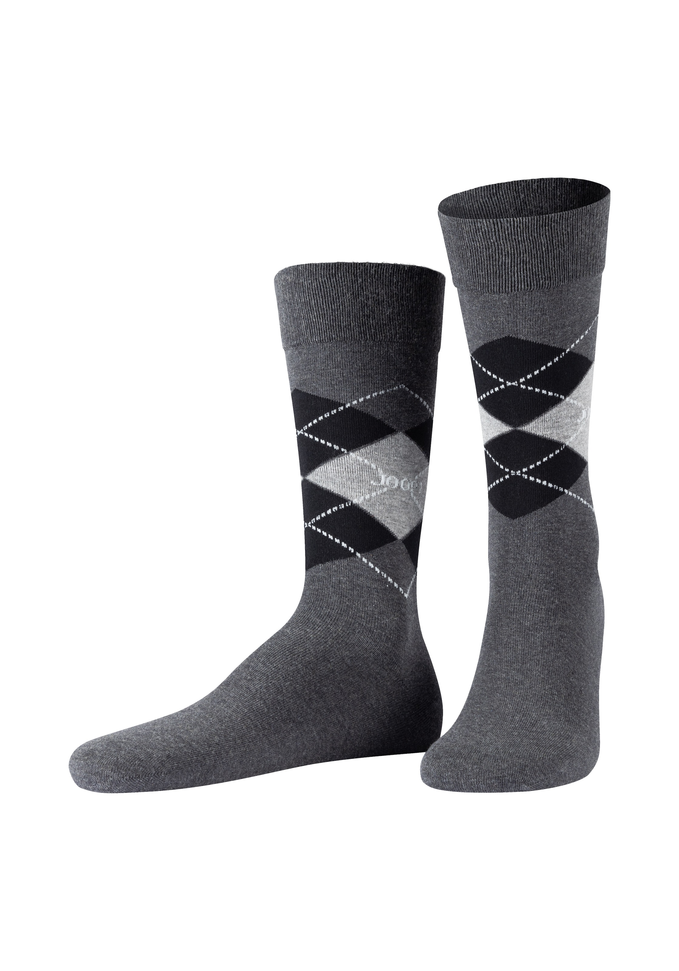 JOOP! Socken »premium essentials«, (2er Pack), Premium Qualität, verstärkte Ferse, verstärkte Zehen, Argyle Design