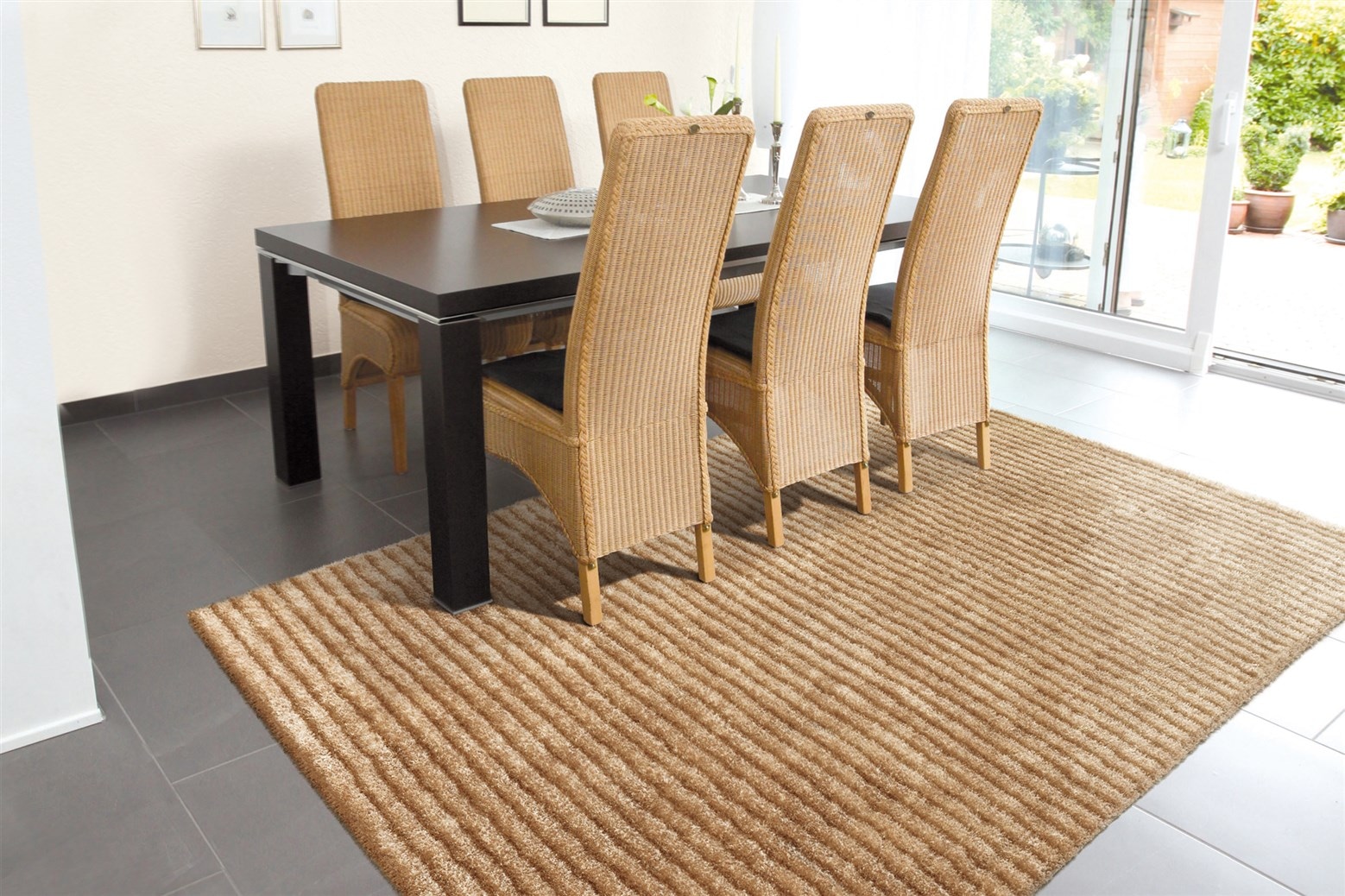 Arte Espina Teppich »Felicia 200« rechteckig 36 mm Höhe Klassisches Design in Querstreifen-Optik