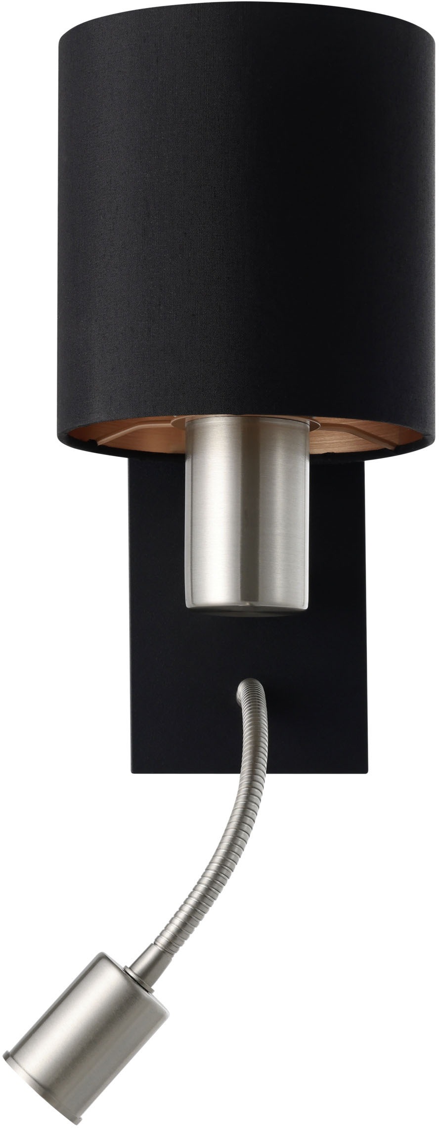EGLO Wandleuchte »PASTERI Wandlampe - Stahl - E27;LED - 1X40W;1X3,8W - IP20« E27 1 Stk. Warmweiß Wandstrahler, Wandspot, Wohnzimmer, Schlafzimmer, L15 x H38 x AL19,5cm