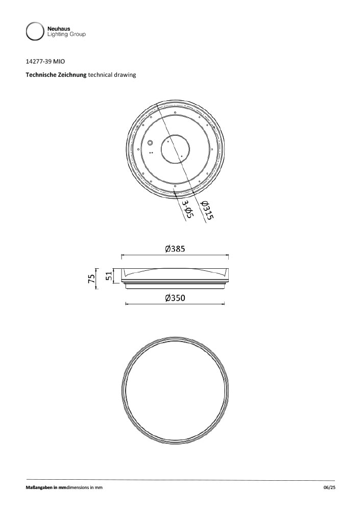 JUST LIGHT LED Deckenleuchte »MIO« LED-Board 1 Stk. warmweiß - kaltweiß CCT-Farbtemperatursteuerung, Infrarot-FB, Stufenlos dimmbar, Memory