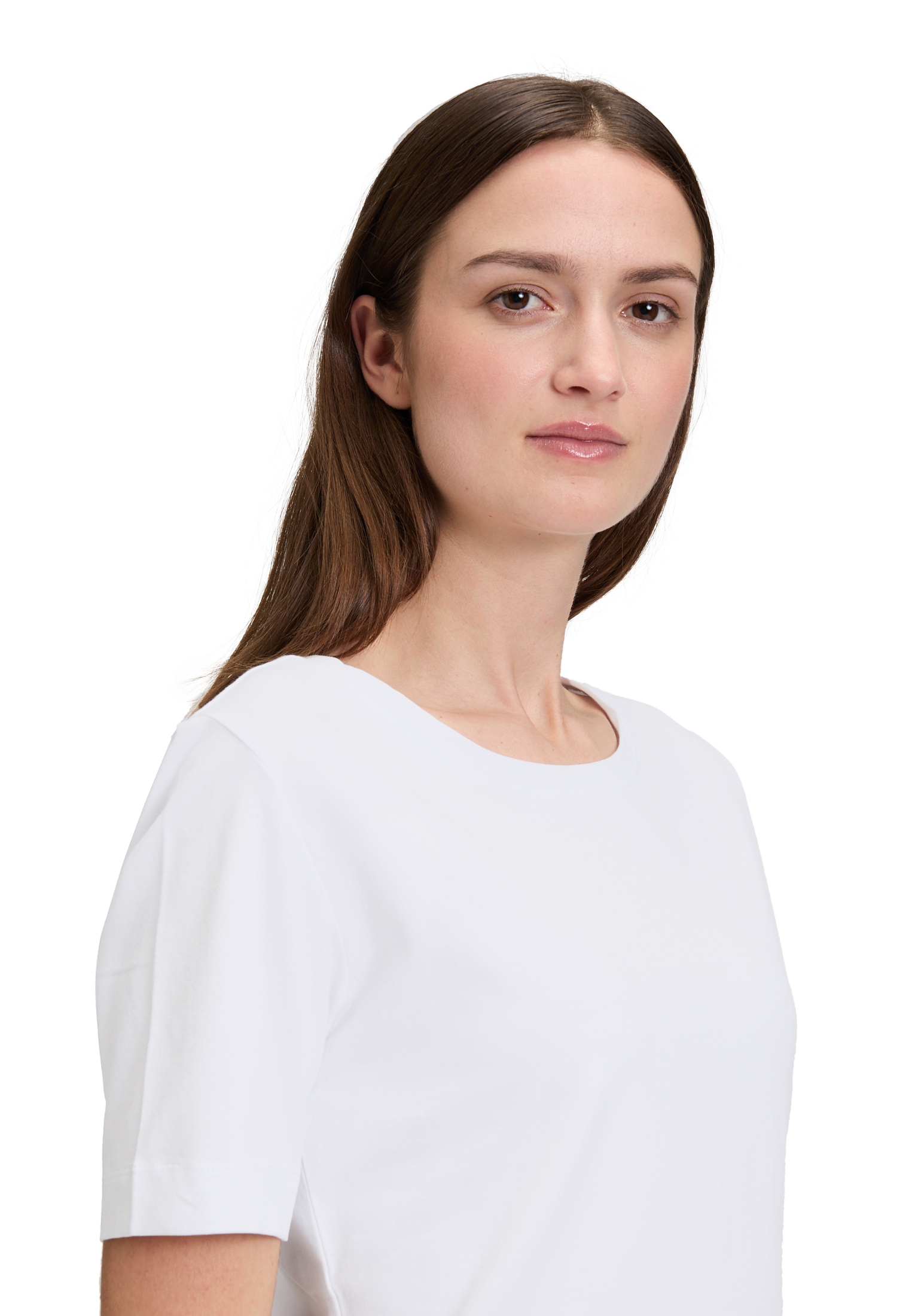 Betty&Co Kurzarmshirt »Betty & Co Damen Basic Shirt mit Rundhalsausschnitt«, (1 tlg.), Form