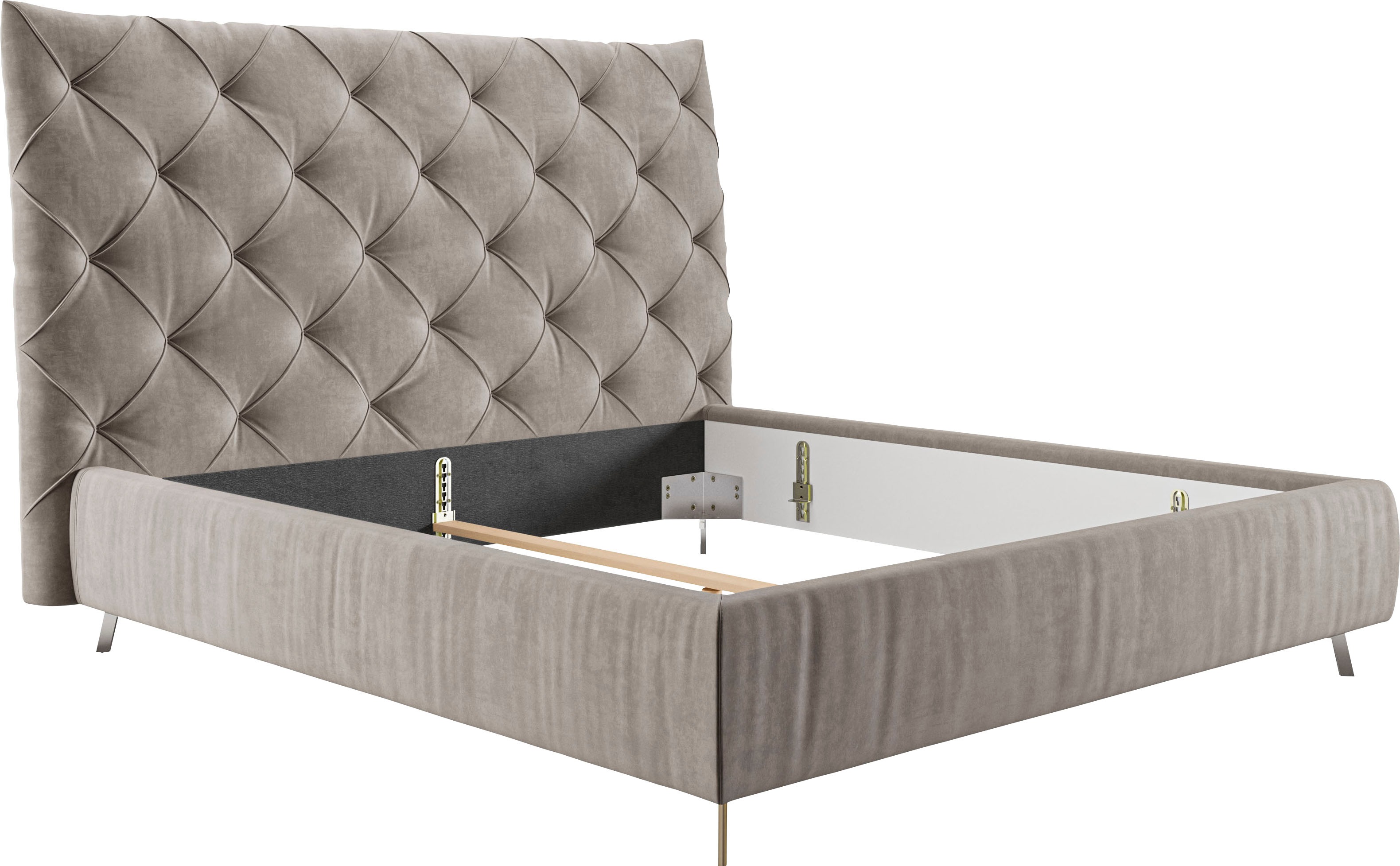 Thumbnail - PLACES OF STYLE Polsterbett "Elloree, in 4 Breiten, hinten mit Originalstoff bezogen, auch in Leder" Kopfteilhöhe 143cm,...