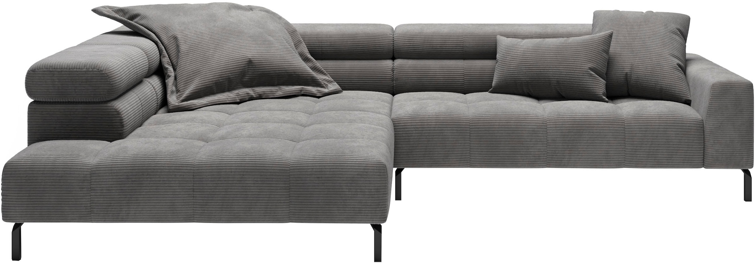 Home affaire Ecksofa "Claya, 311 cm breit, L-Form, inkl. Kopfteilverstellung" ohne elektrischen Sitzvorzug