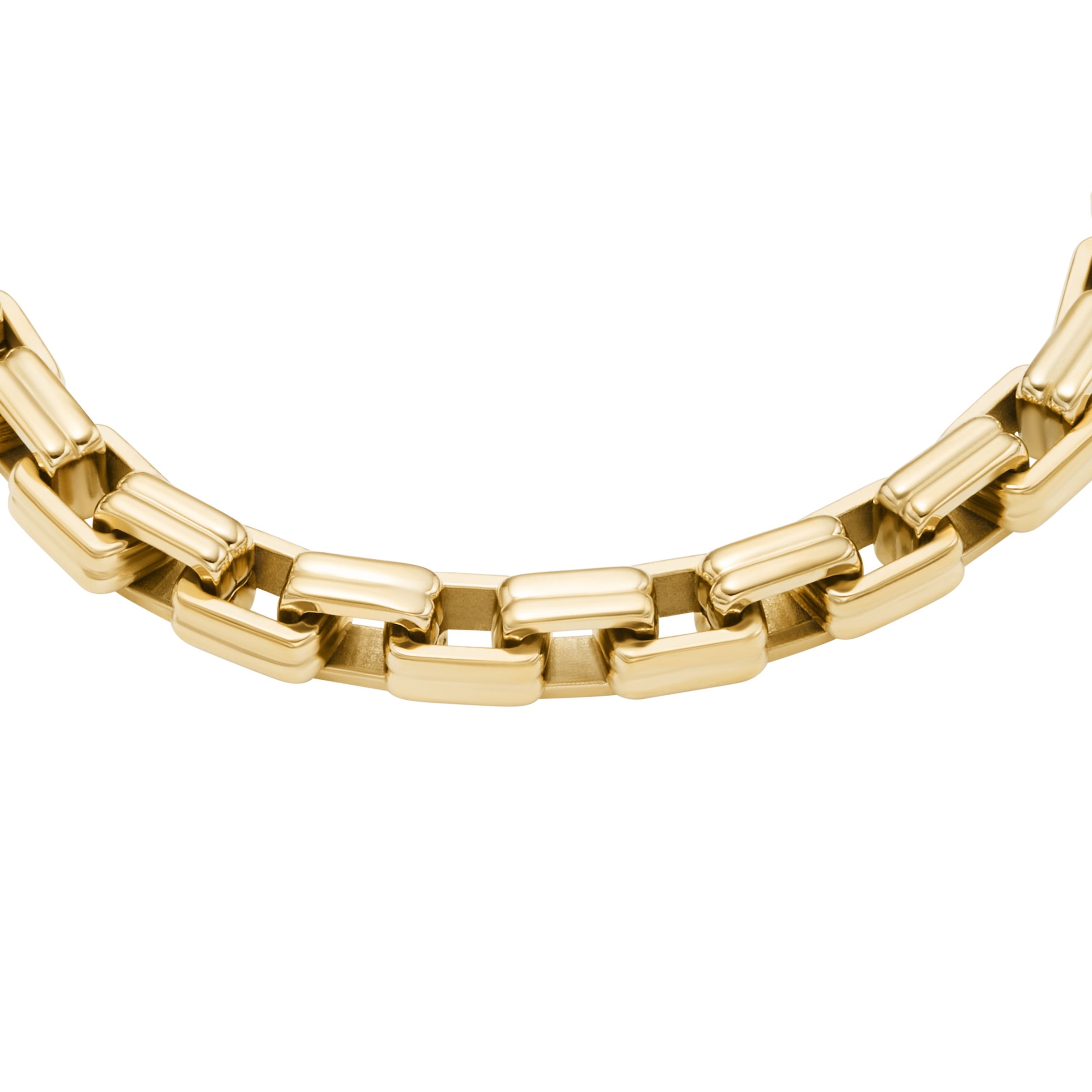 Armband FOSSIL "Schmuck Geschenk Edelstahl RAQUEL", gelbgoldfarben, Armbänder, Damen, 19cm, Edelstahl, Armband 3