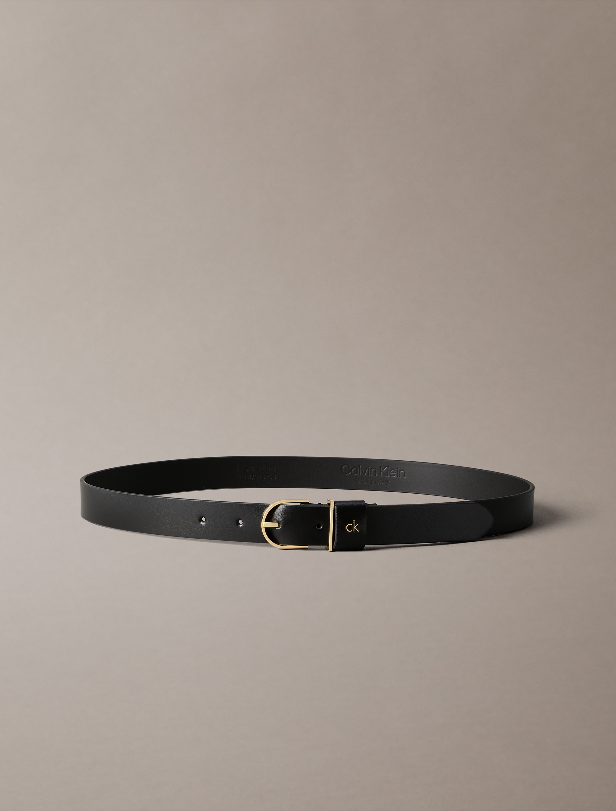 Calvin Klein Ledergürtel »CK METAL LOOP ROUND BUCKLE 25MM«, Größenverstellbar