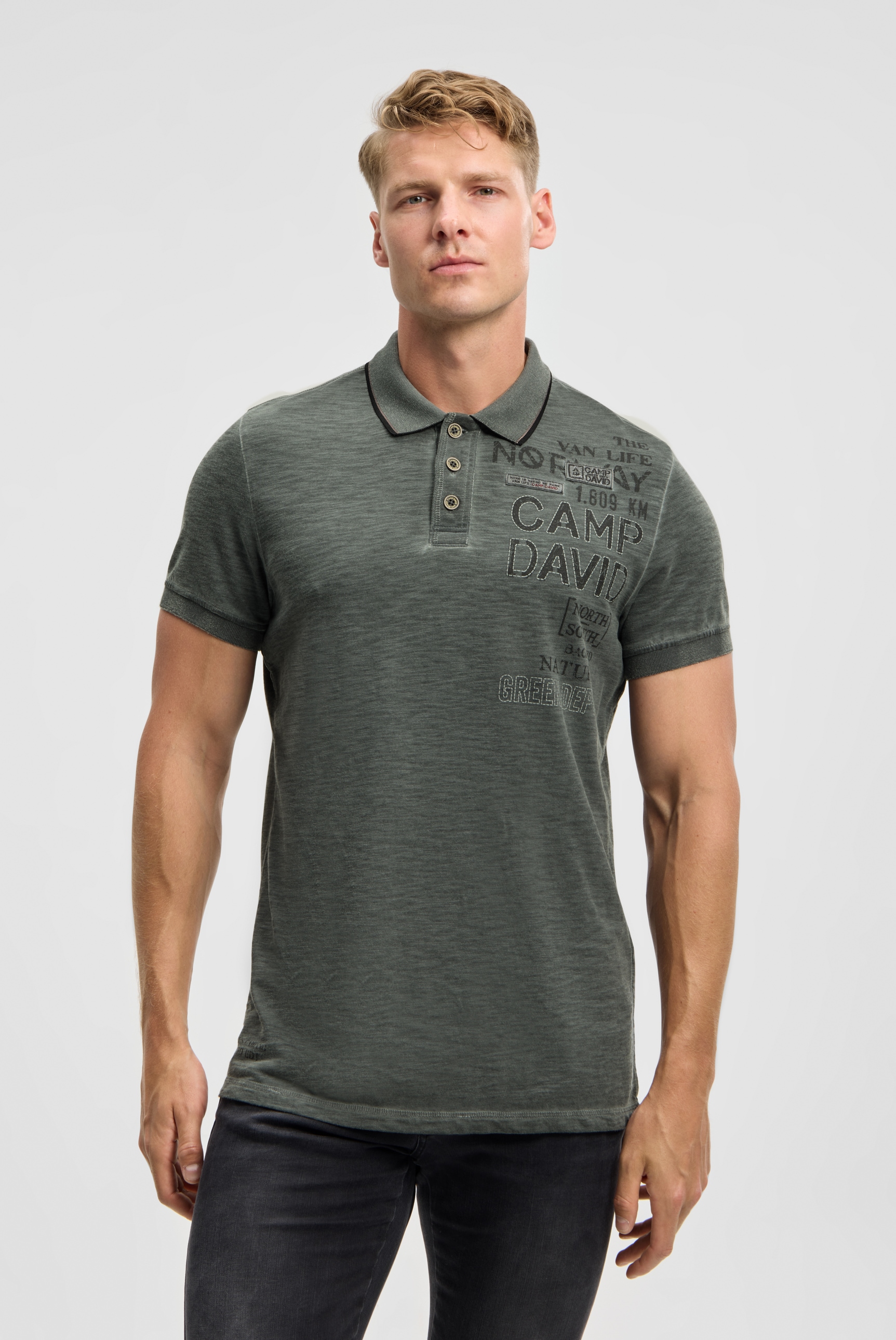 CAMP DAVID Poloshirt aus Baumwolle günstig online kaufen