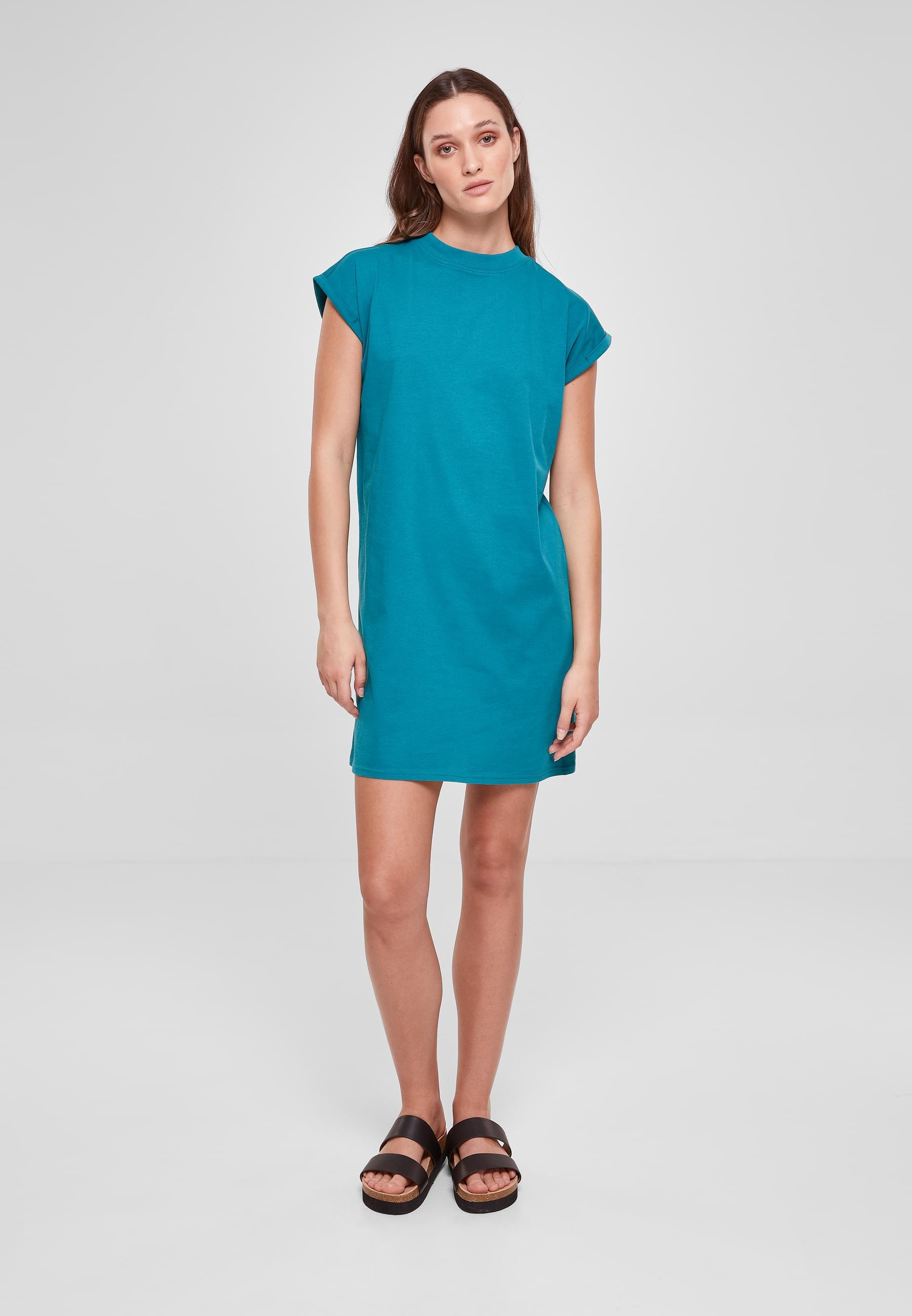 URBAN CLASSICS Shirtkleid »Urban Classics Damen Ladies Turtle Extended Shoulder Dress«, (1 tlg.)