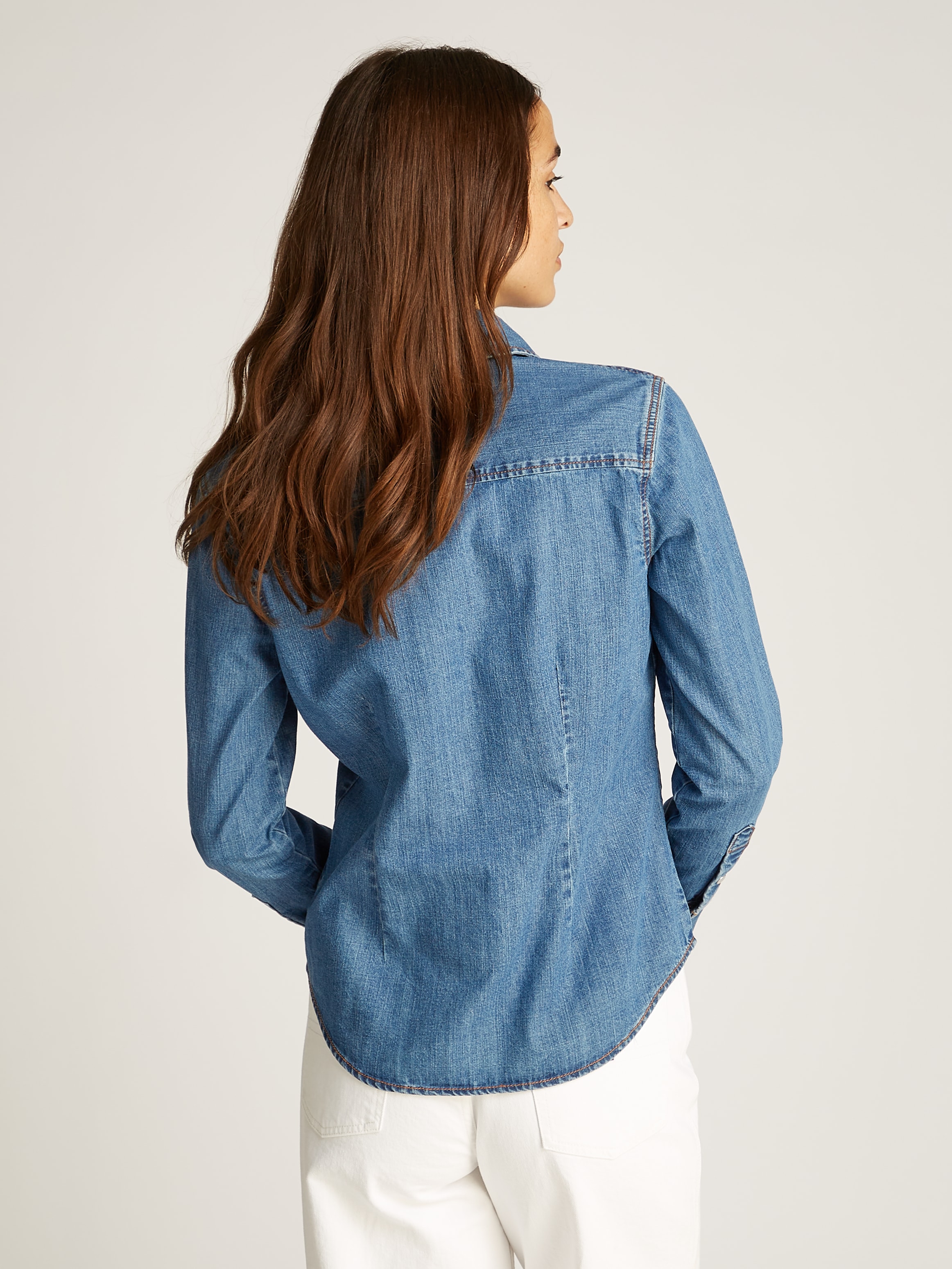 Tommy Jeans Jeansbluse »REGULAR WESTERN SHIRT«, mit Logostickerei