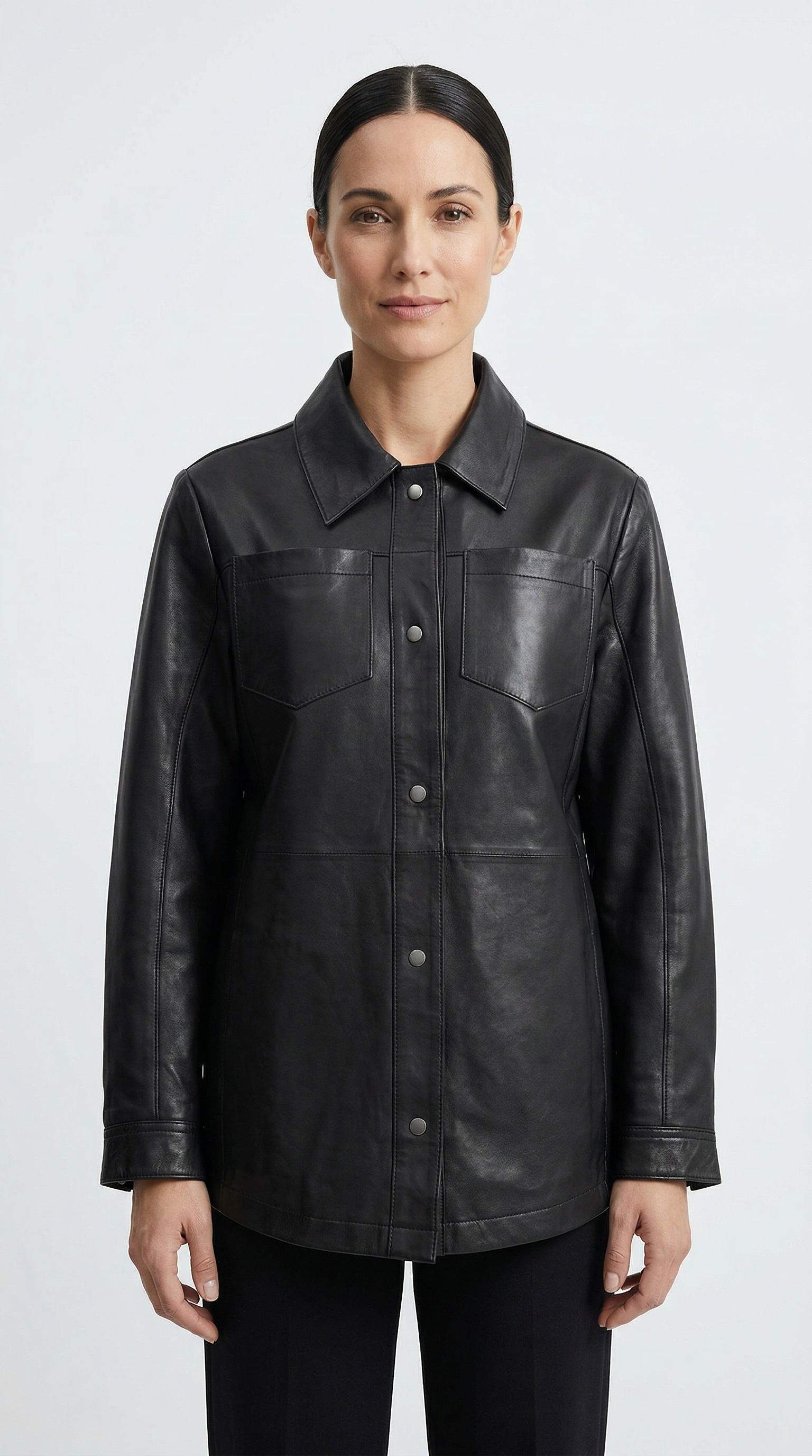 Mauritius Hemdbluse "MWNadya" aus Echtleder, oversize günstig online kaufen