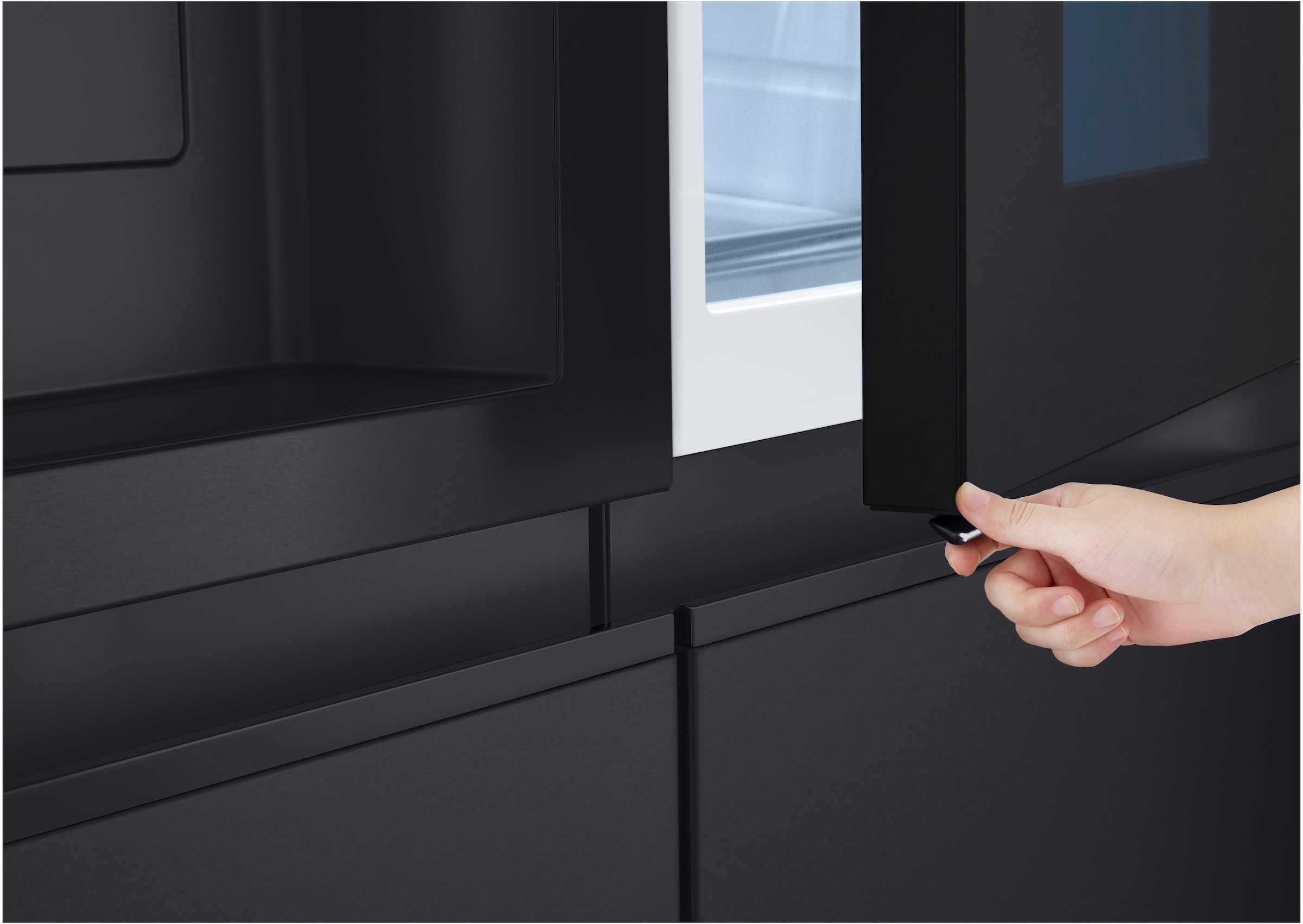 LG Side-by-Side X-Serie »GSXE90EVAD«, großes Wein- und Flaschenregal