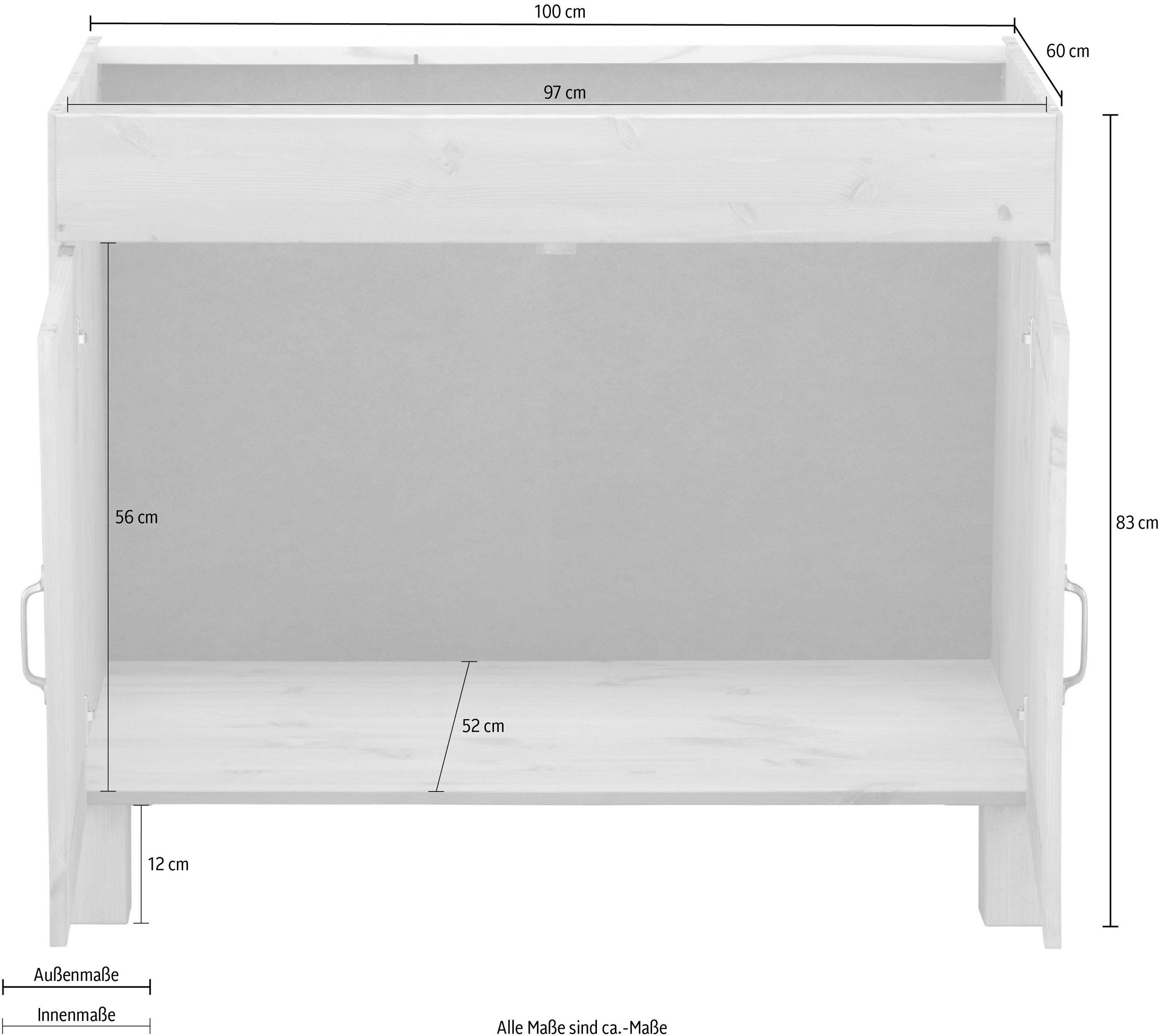 Home affaire Spülenschrank »Alby«, Breite 100 cm, 2 Fächer