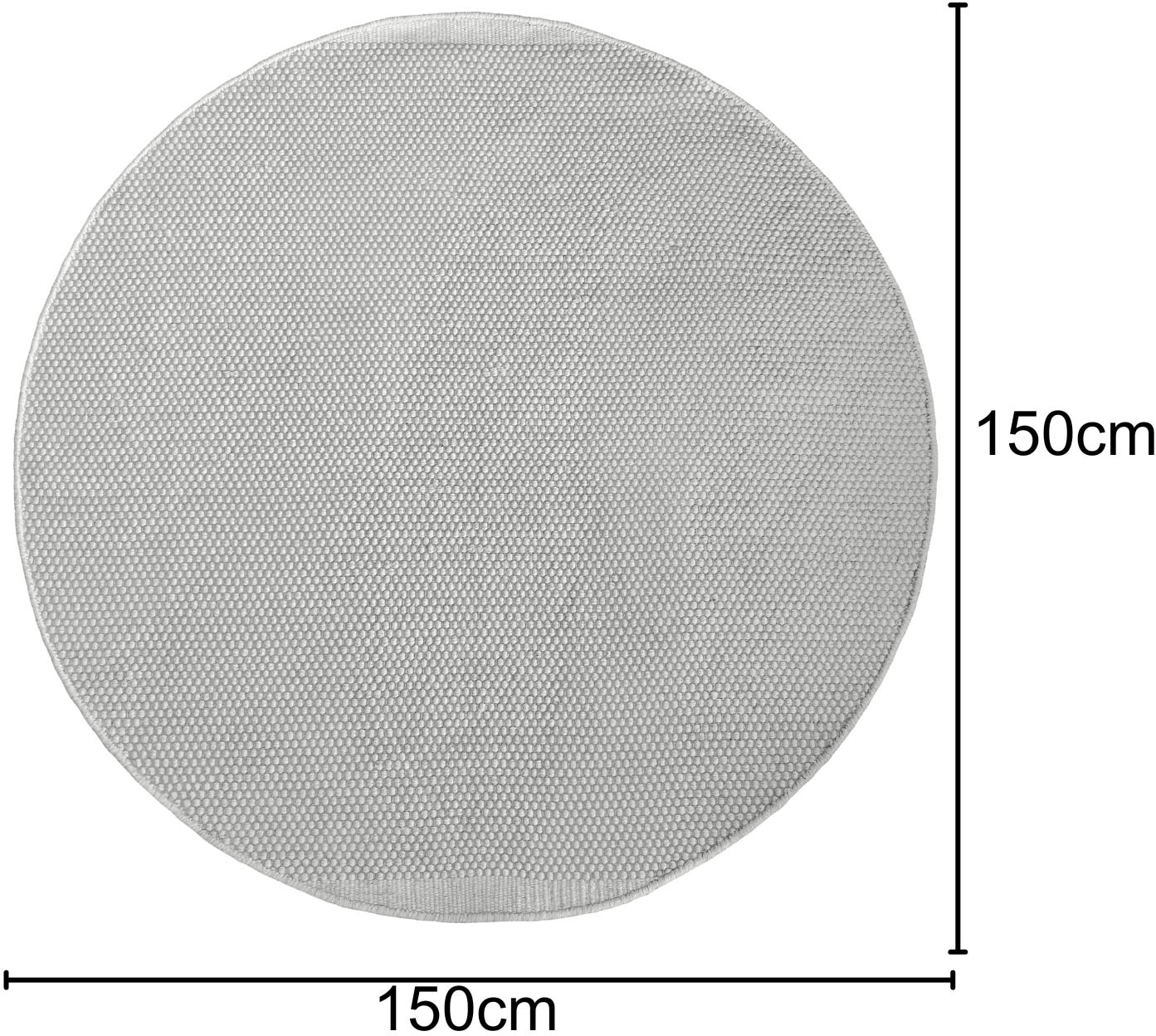 Myflair Möbel & Accessoires Wollteppich »WOOLY DREAM«, rund, 10 mm Höhe, handgewebter Wendeteppich, Uni Farben, reine Wolle, Wohnzimmer