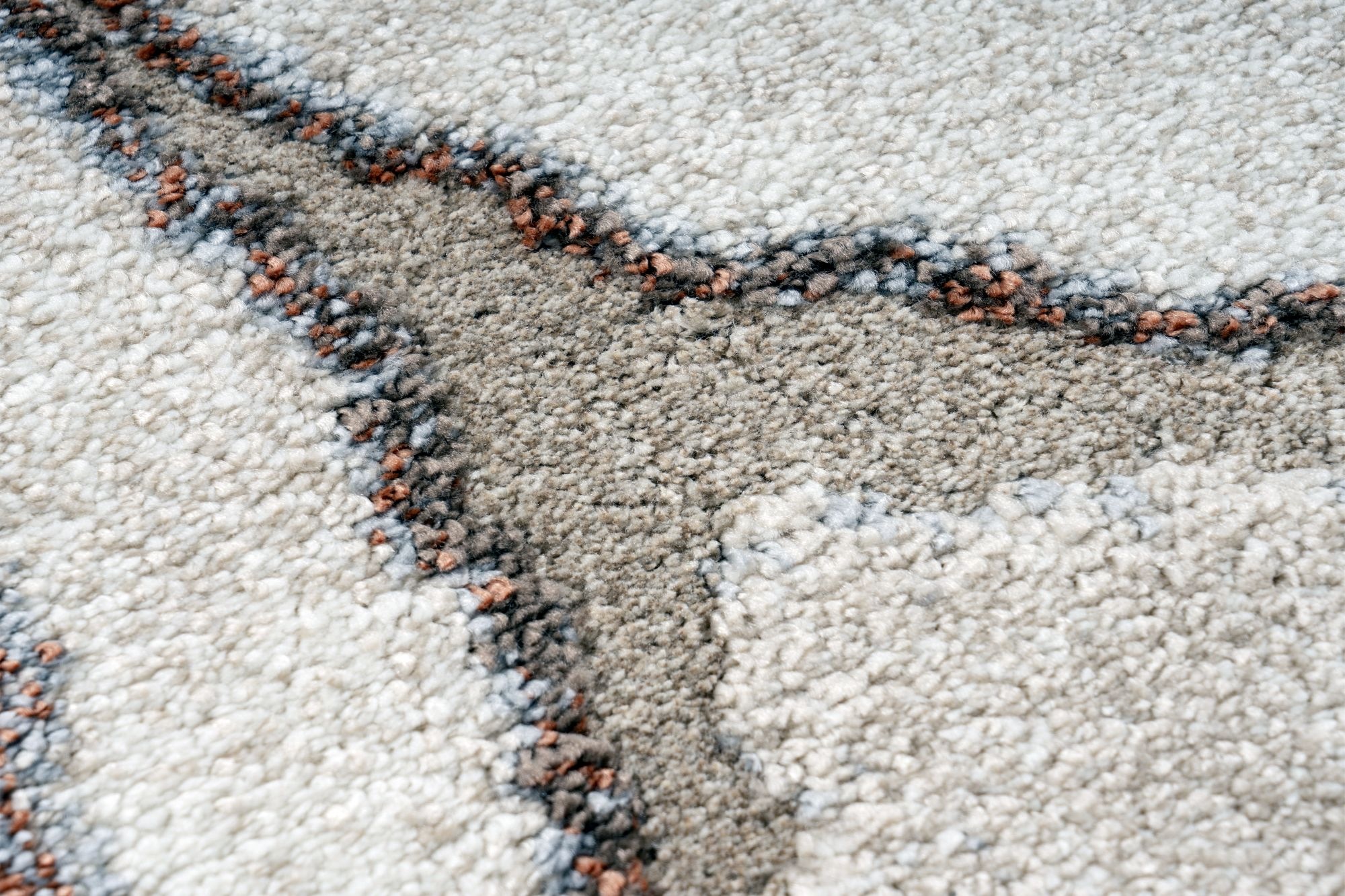 Teppich KAYOOM "Firenze 486", terra, B:80cm H:22mm L:150cm, Polypropylen, Teppiche, Teppich, Kurzflor, Modernes Muster, Fußbodenheizungsgeeignet, Wohnzimmer 3