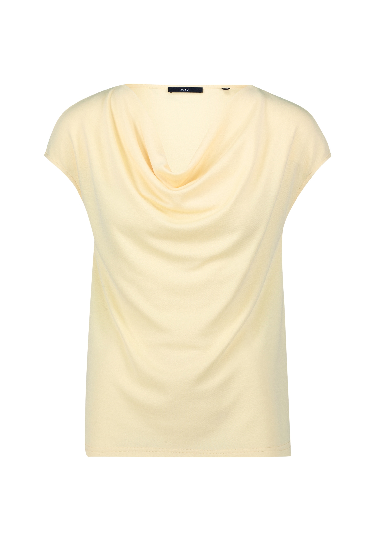Zero T-Shirt »zero Jerseyshirt mit Wasserfallausschnitt«, (1 tlg.), drapiert /gerafft