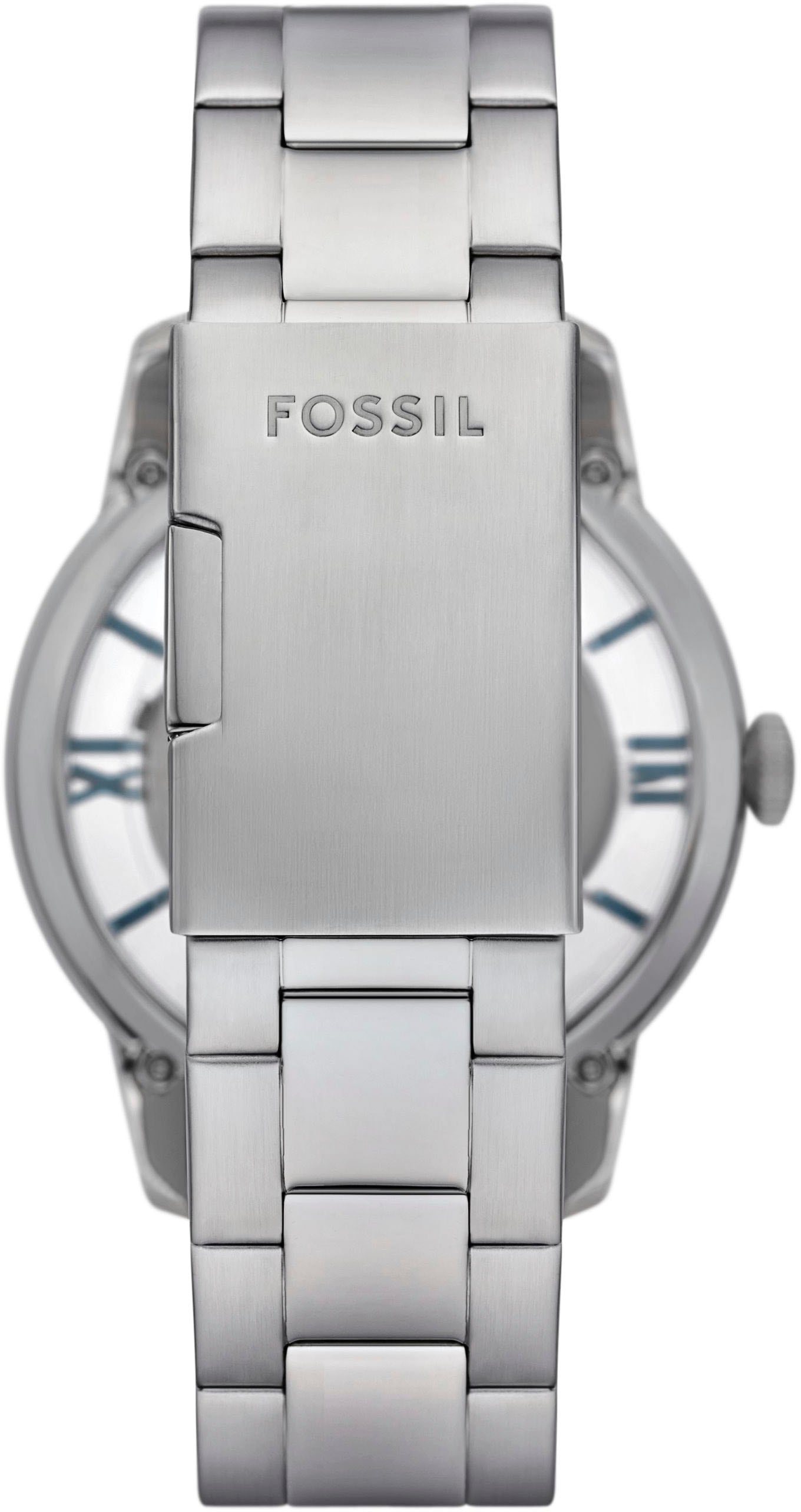 Fossil Automatikuhr »TOWNSMAN«, Armbanduhr, Herrenuhr, mechanische Uhr, Edelstahlarmband