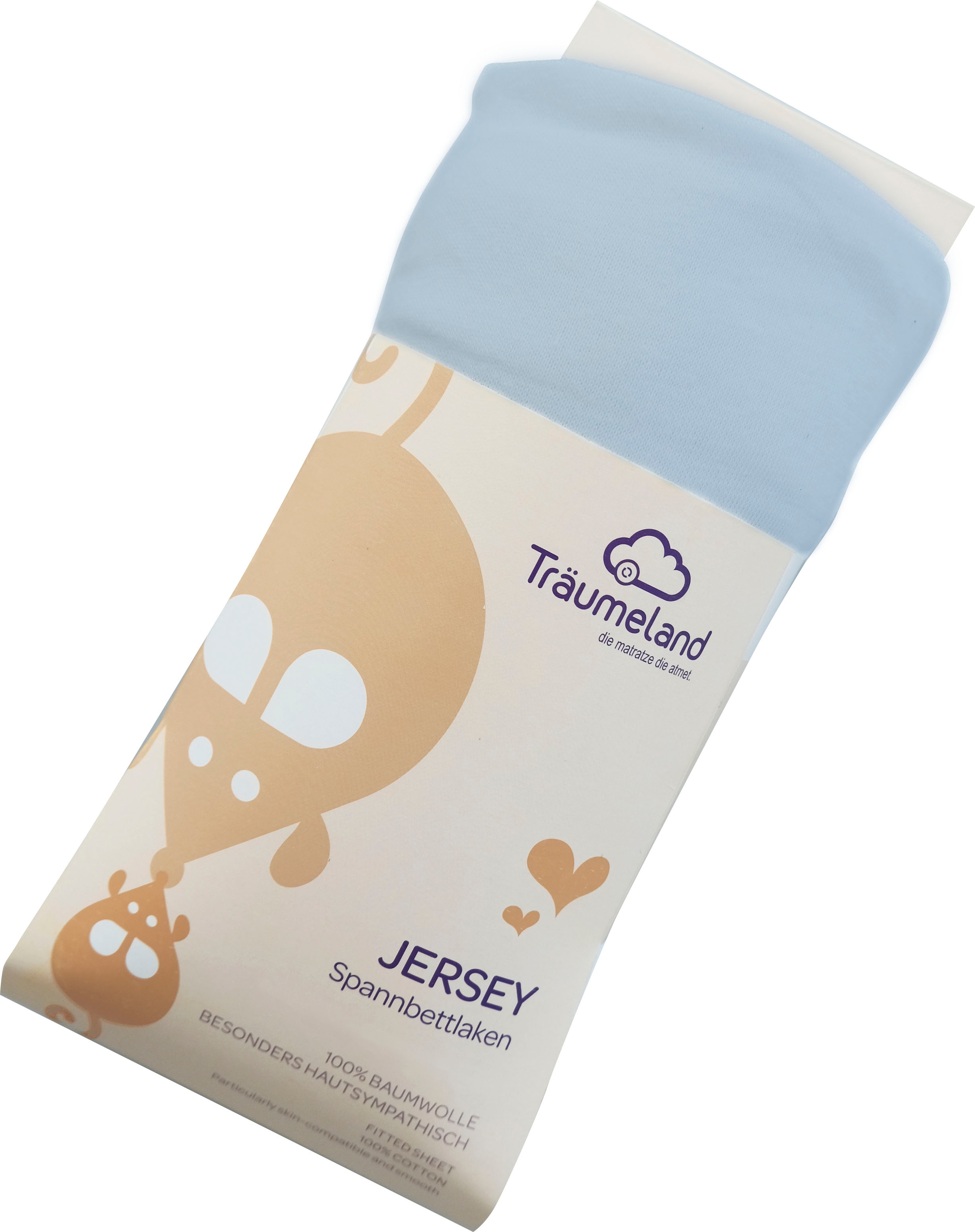 Träumeland Bettlaken »kuschelweiches Spannbetttuch Jersey«, aus 100% kuscheliger Baumwolle